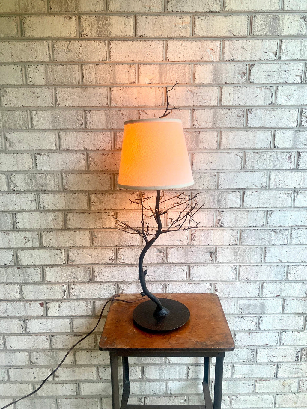 Vtg Palecek Metal Tree Branch Lamp | Palecek Metal Lamp | Rustic Decor Lamp | Cabin Lamp | Country House Decor