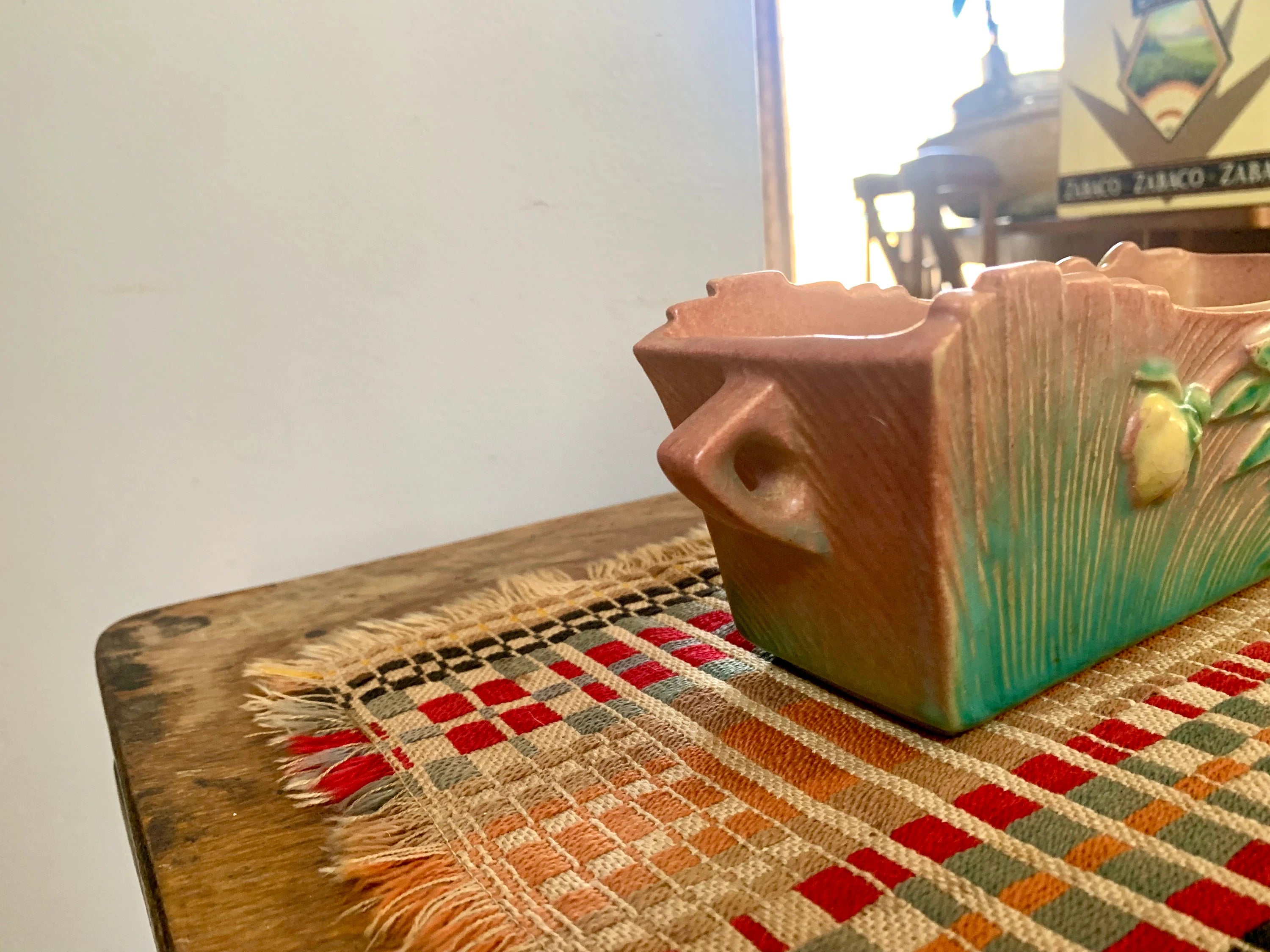 Vtg Roseville Pottery Planter | Roseville Window Planter | Window Box Shaped Roseville Planter | Roseville 387-8" Planter