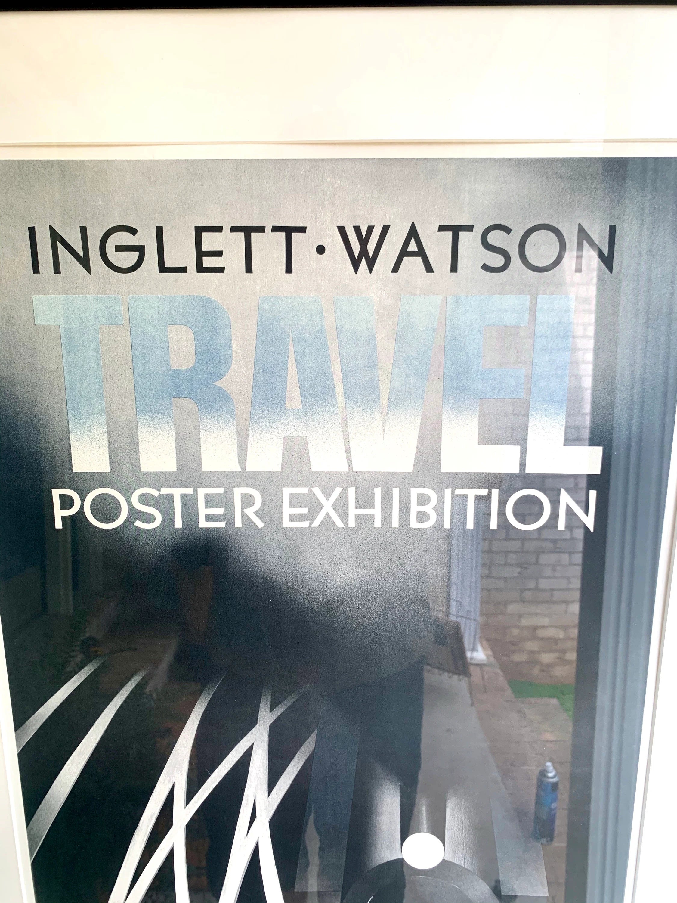 Vtg Framed Inglett Watson Travel Poster Exhibition | Framed and Matted Travel Lithograph | Mattingly Lithograph | Train Art