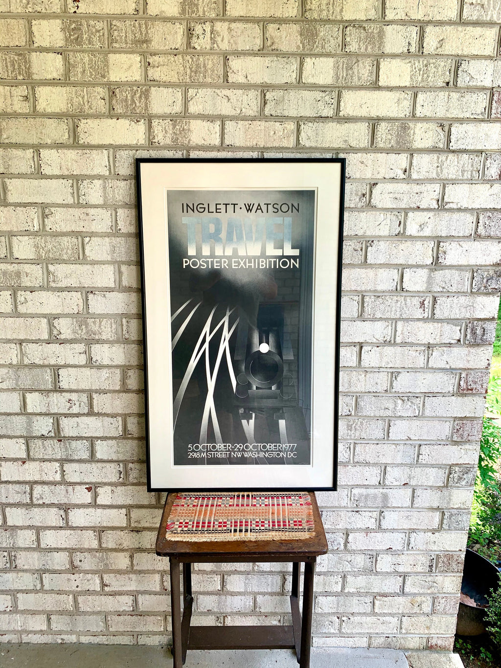 Vtg Framed Inglett Watson Travel Poster Exhibition | Framed and Matted Travel Lithograph | Mattingly Lithograph | Train Art