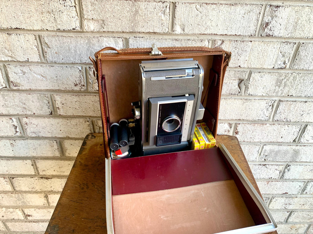Polaroid Automatic Land Camera Model J66 | Vintage Polaroid Camera Complete Kit With Case | 60s Polaroid Camera | Retro Camera