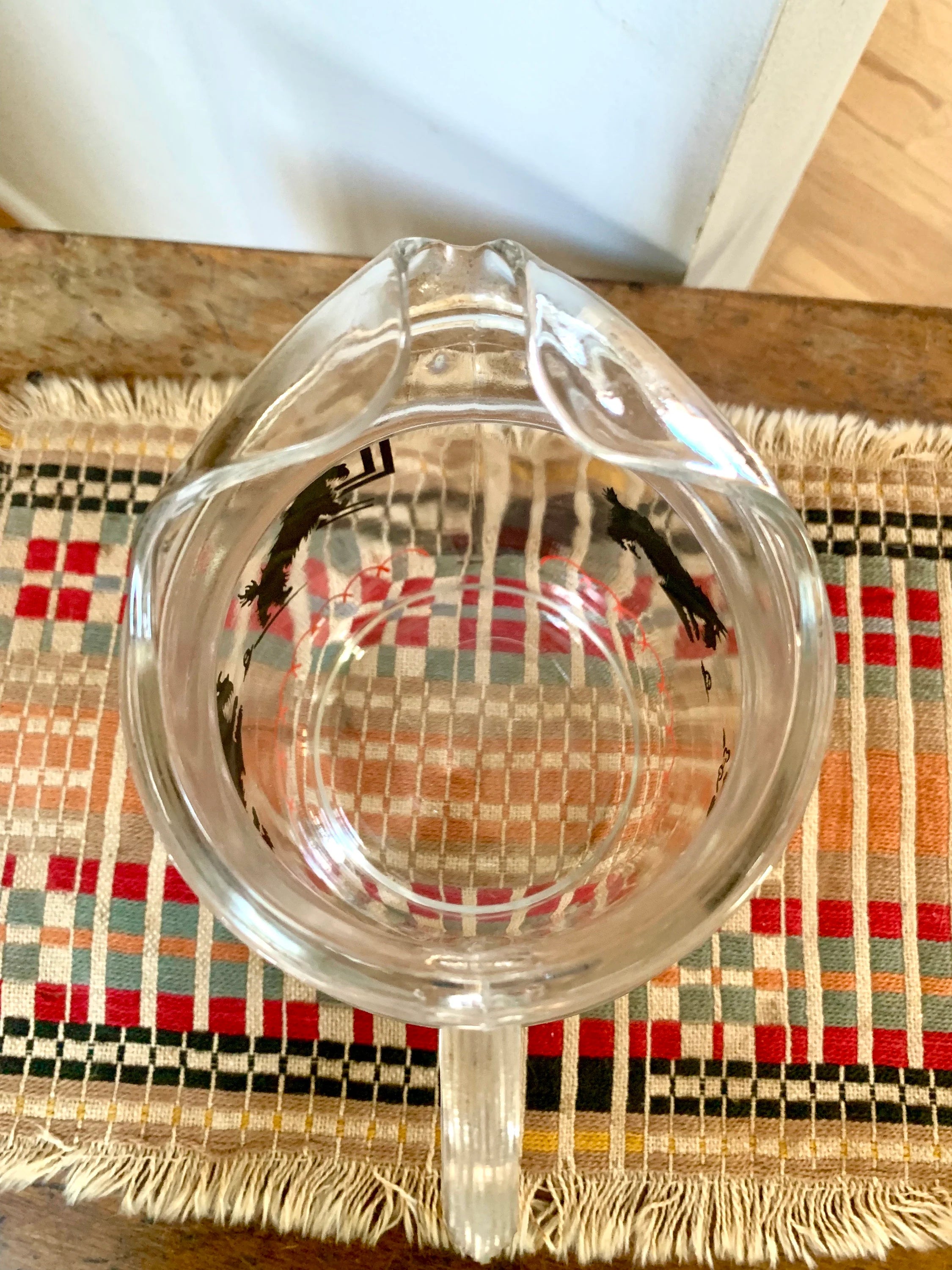 Vtg 40's Scotty Dog Pitcher | Playful Scotty Dog Drink Pitcher | 1940's Glass Drinking Pitcher
