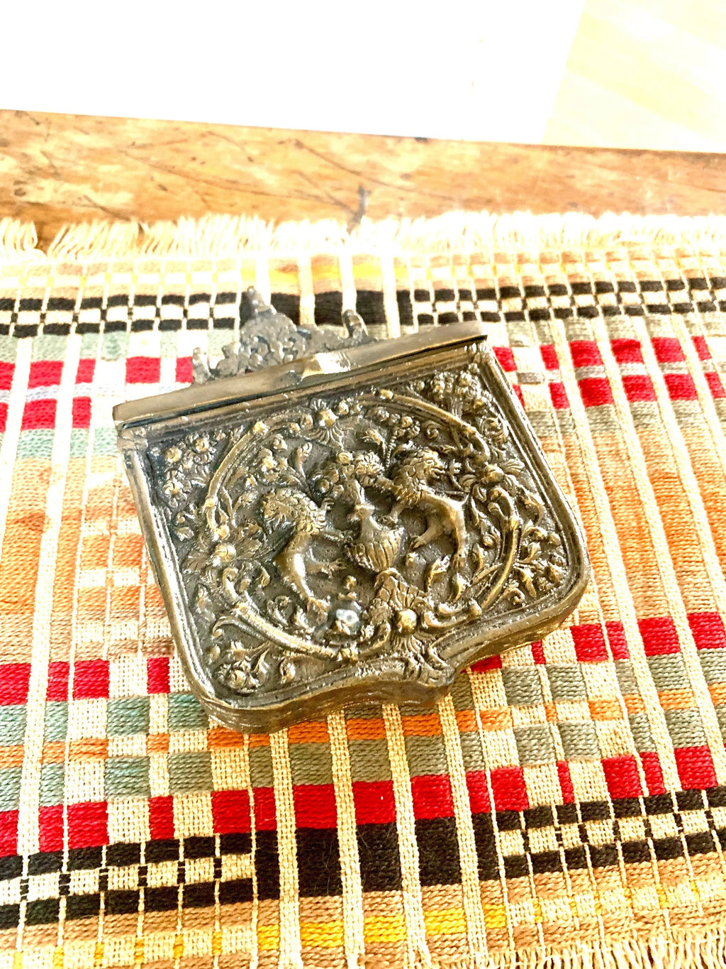 Antique Ottoman Empire Palaska | Silver/Brass Ammunition Box | Turkish Ornate Bullet Cartridge | Ornate Silver Shot Container