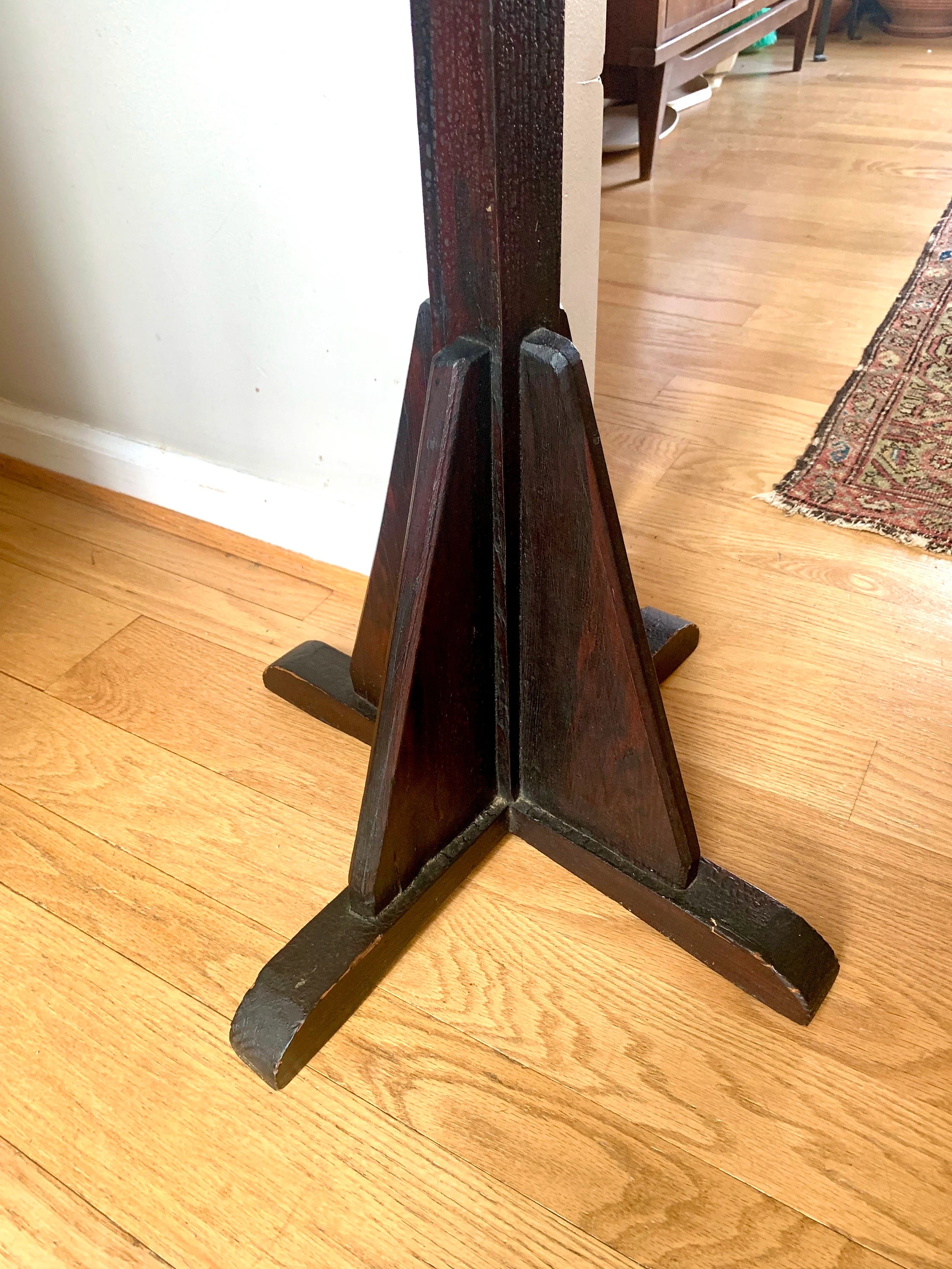 Vtg Wood Coat Rack | Wooden Coat Stand | Arts and Craft Style Hall Tree | Mission Style Coat Hanger | Wooden Hat Rack | Antique Hall Tree