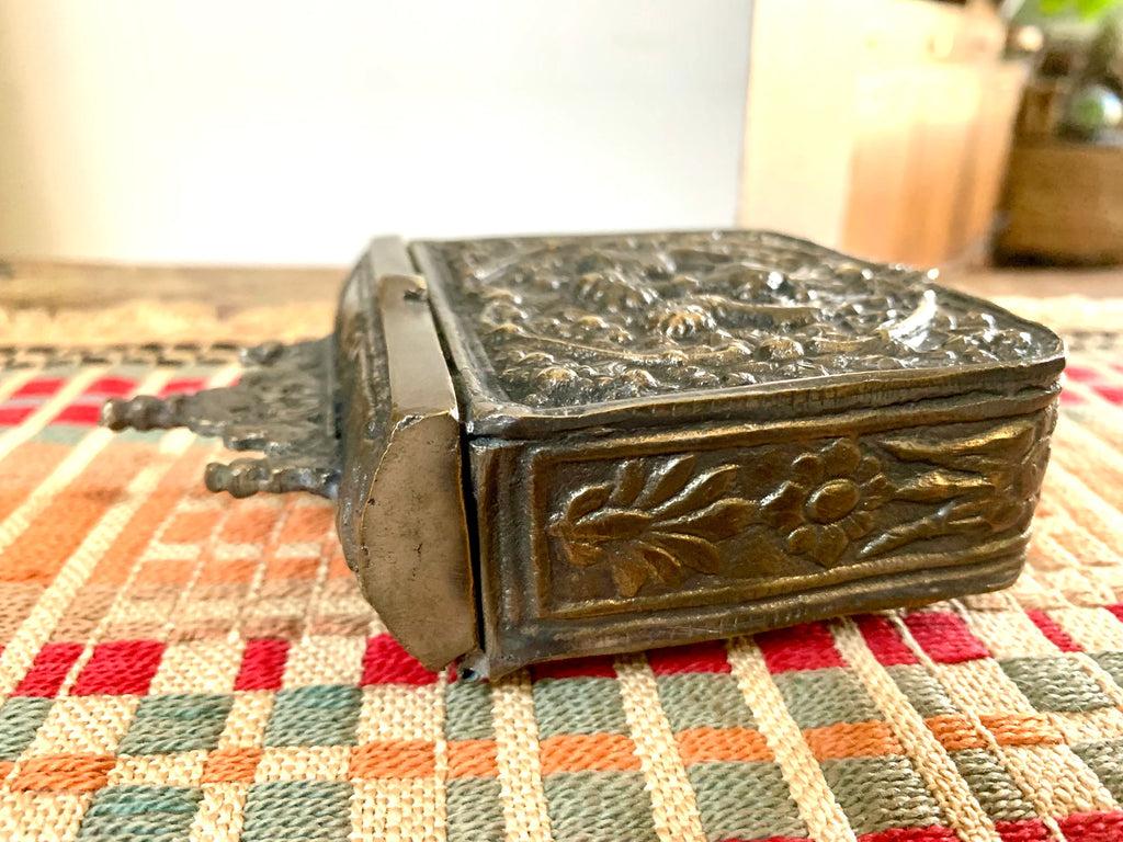 Antique Ottoman Empire Palaska | Silver/Brass Ammunition Box | Turkish Ornate Bullet Cartridge | Ornate Silver Shot Container