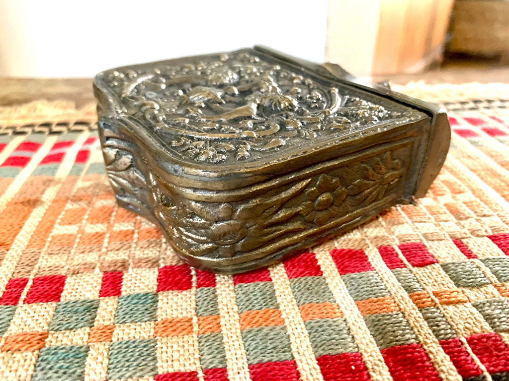 Antique Ottoman Empire Palaska | Silver/Brass Ammunition Box | Turkish Ornate Bullet Cartridge | Ornate Silver Shot Container