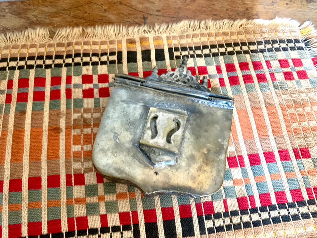 Antique Ottoman Empire Palaska | Silver/Brass Ammunition Box | Turkish Ornate Bullet Cartridge | Ornate Silver Shot Container
