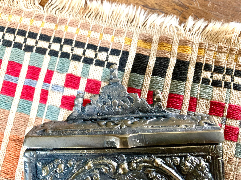 Antique Ottoman Empire Palaska | Silver/Brass Ammunition Box | Turkish Ornate Bullet Cartridge | Ornate Silver Shot Container
