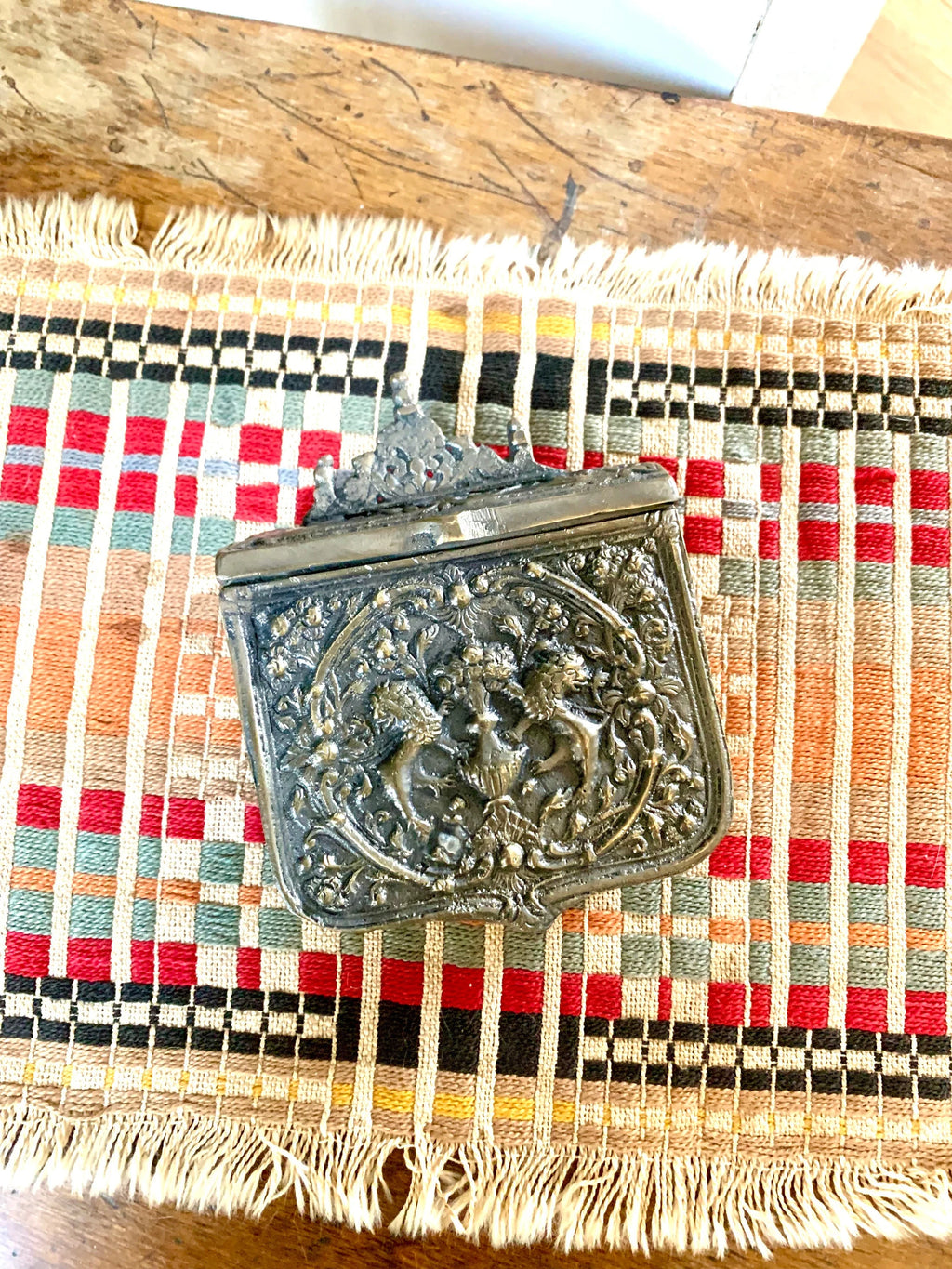 Antique Ottoman Empire Palaska | Silver/Brass Ammunition Box | Turkish Ornate Bullet Cartridge | Ornate Silver Shot Container