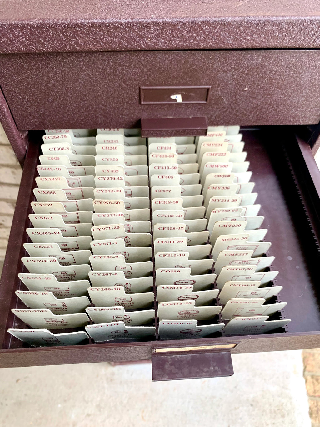 Germanow & Simon Watch Crystal Cabinet | Vintage Metal Watch Crystal Cabinet | Watch Crystal Cabinet | Multi-drawer Cabinet