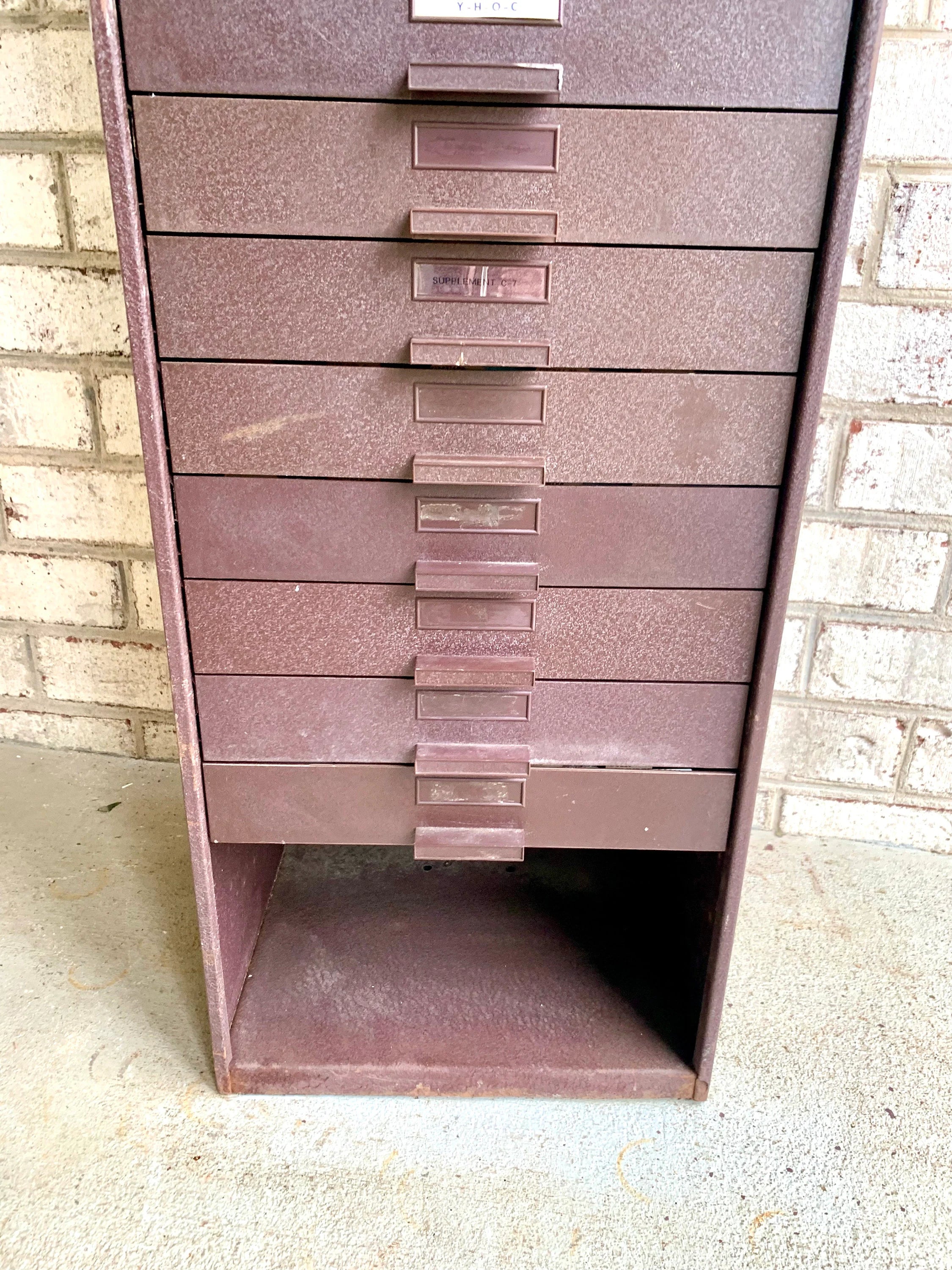 Germanow & Simon Watch Crystal Cabinet | Vintage Metal Watch Crystal Cabinet | Watch Crystal Cabinet | Multi-drawer Cabinet