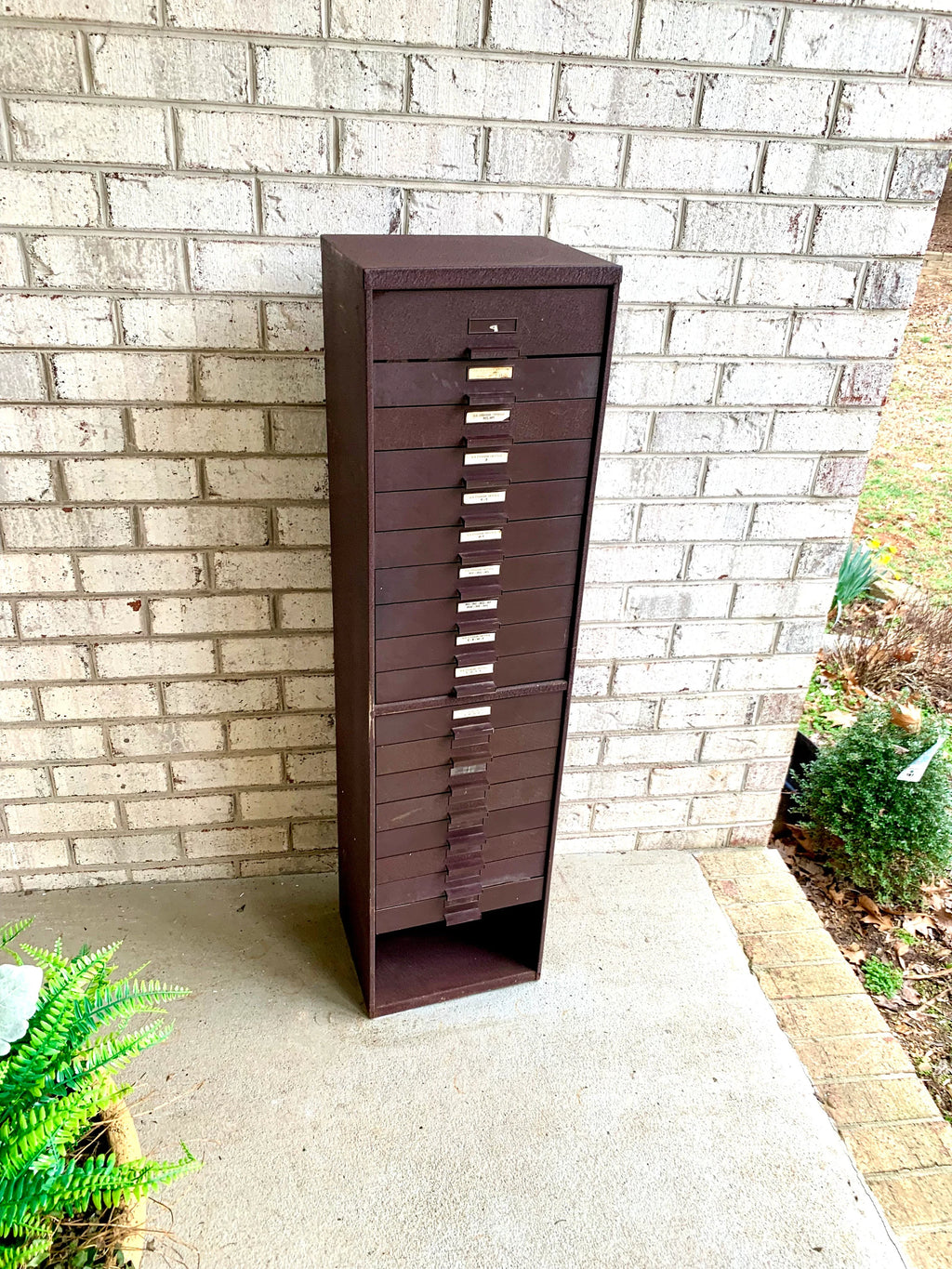 Germanow & Simon Watch Crystal Cabinet | Vintage Metal Watch Crystal Cabinet | Watch Crystal Cabinet | Multi-drawer Cabinet