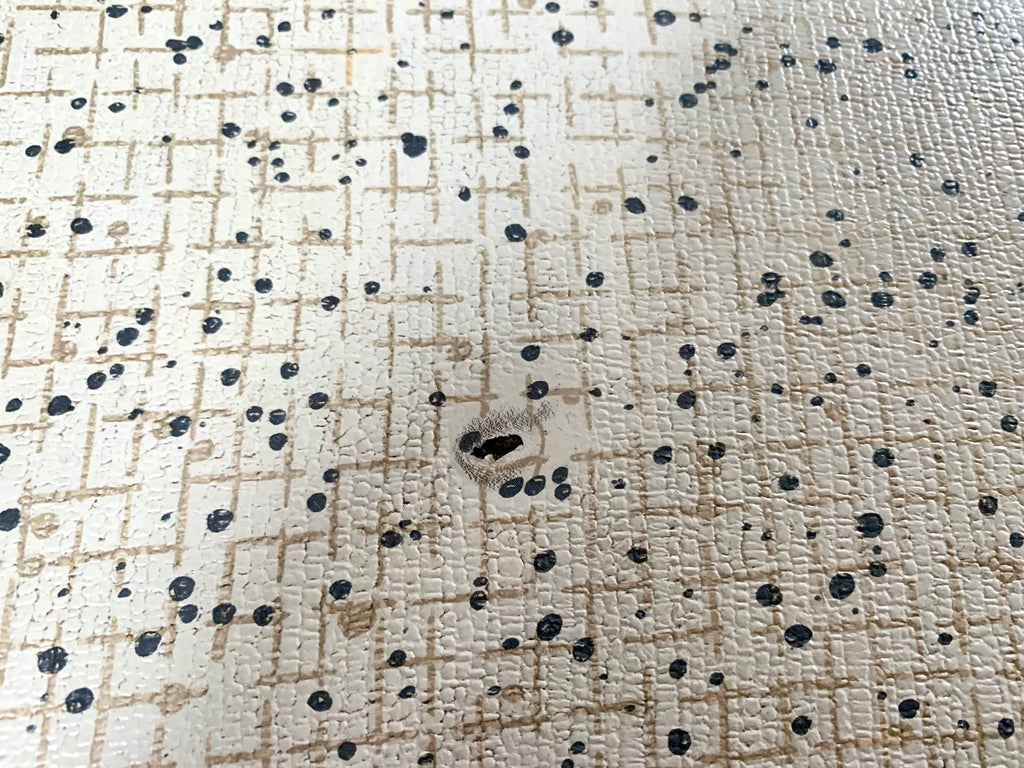 MCM Vinyl Stool | Vintage MCM Foot Stool | Rustic Black Metal Stool | Vintage Kitchen Stool