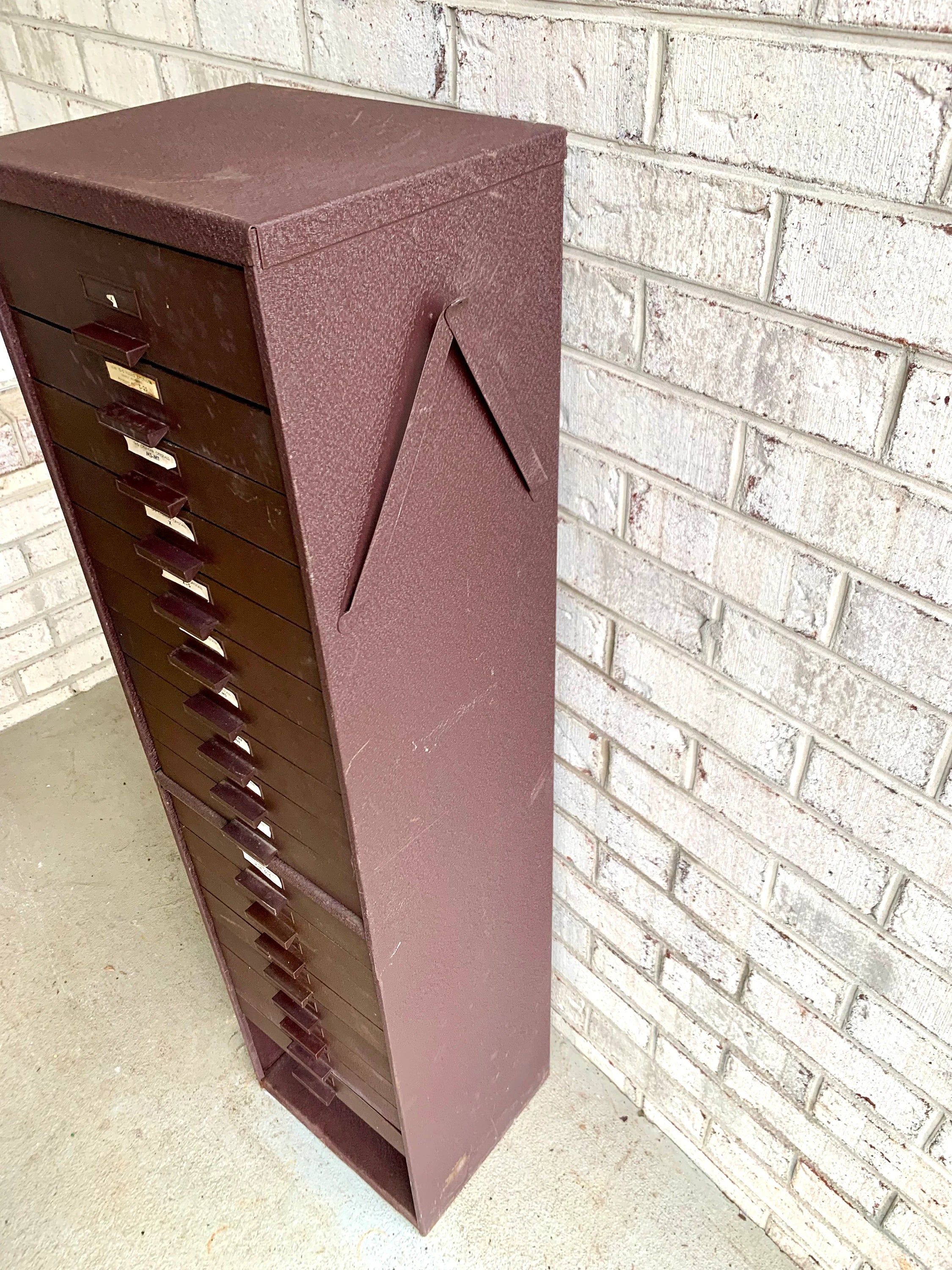 Germanow & Simon Watch Crystal Cabinet | Vintage Metal Watch Crystal Cabinet | Watch Crystal Cabinet | Multi-drawer Cabinet