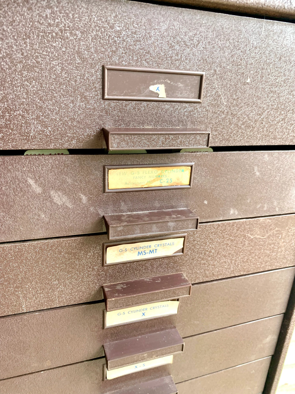 Germanow & Simon Watch Crystal Cabinet | Vintage Metal Watch Crystal Cabinet | Watch Crystal Cabinet | Multi-drawer Cabinet