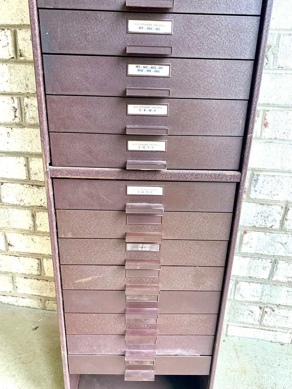 Germanow & Simon Watch Crystal Cabinet | Vintage Metal Watch Crystal Cabinet | Watch Crystal Cabinet | Multi-drawer Cabinet