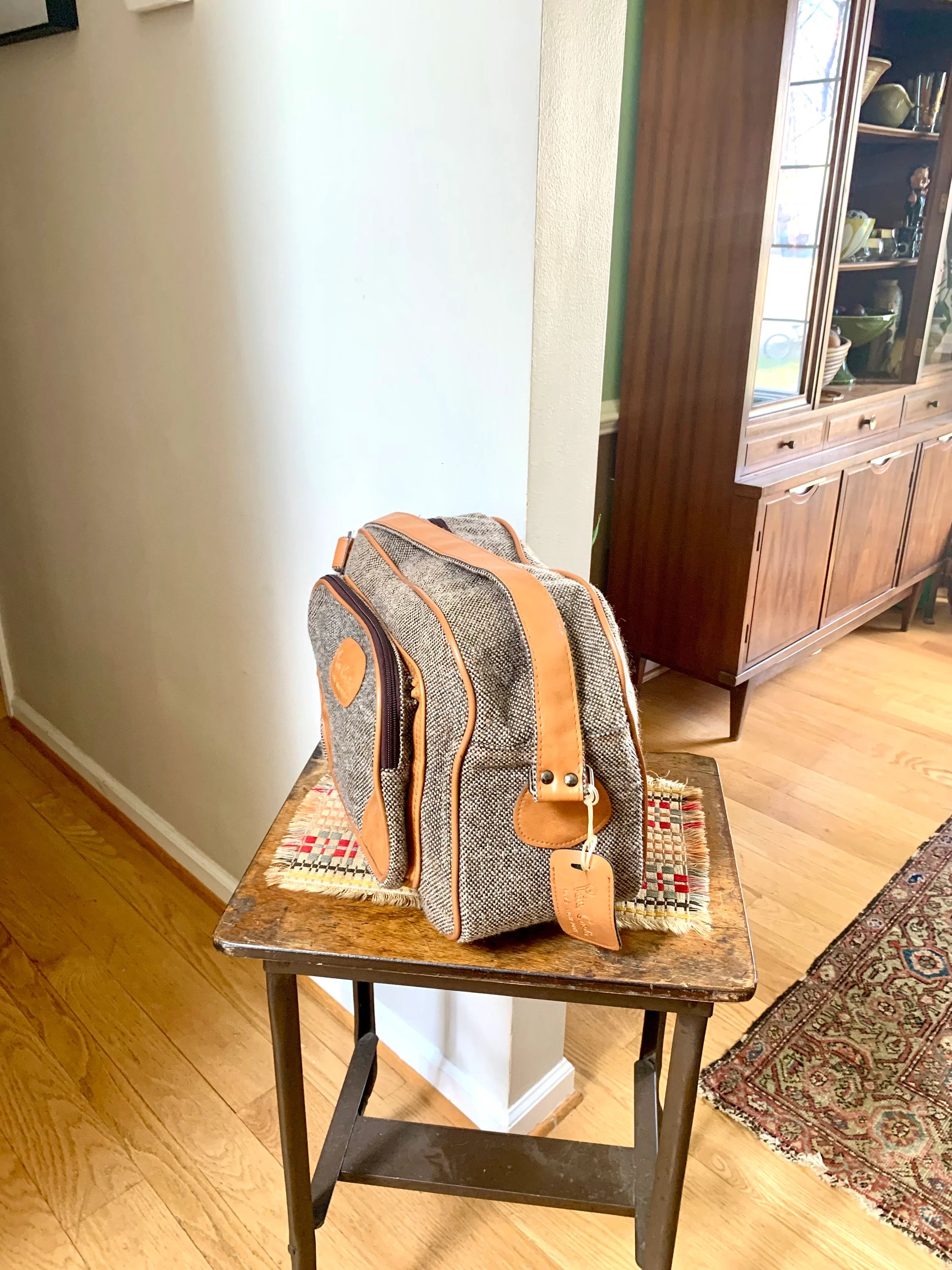 Vtg Pierre Cardin Tweed Shoulder Bag | Tweed French Weekender Bag | MCM Tweed Bag | Shoulder Bag | Hand Bag | Tweed Crossbody Bag