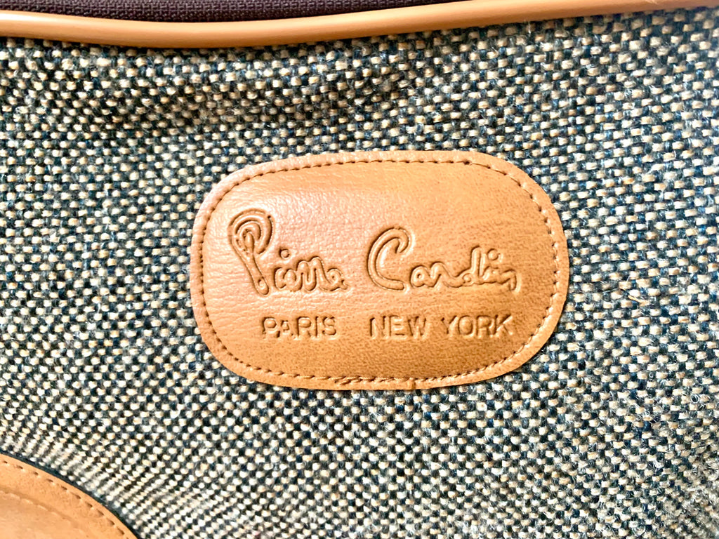 Vtg Pierre Cardin Tweed Shoulder Bag | Tweed French Weekender Bag | MCM Tweed Bag | Shoulder Bag | Hand Bag | Tweed Crossbody Bag