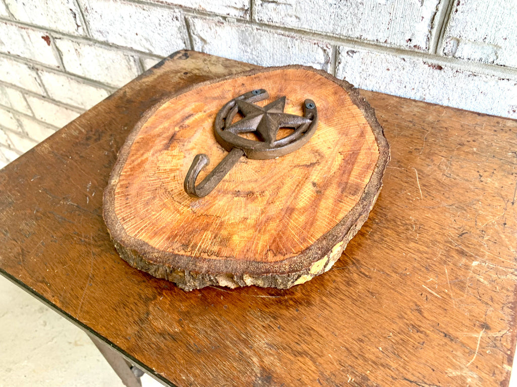 Rustic Western Hooks | Rustic Coat Hangers | Western Hat Rack | Natural Wood Decor | Cowboy Hooks | Cabin Decor | Horseshoe Hat Hook