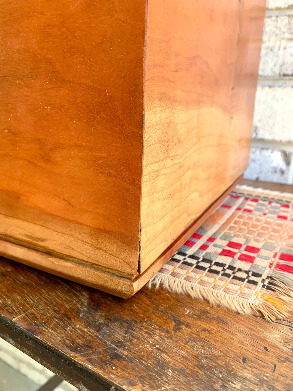 Vintage Wood Storage Box | Distressed Wood Stash Box | Flip Top Wooden Box | Wood Bird Box | Handmade Wood Box