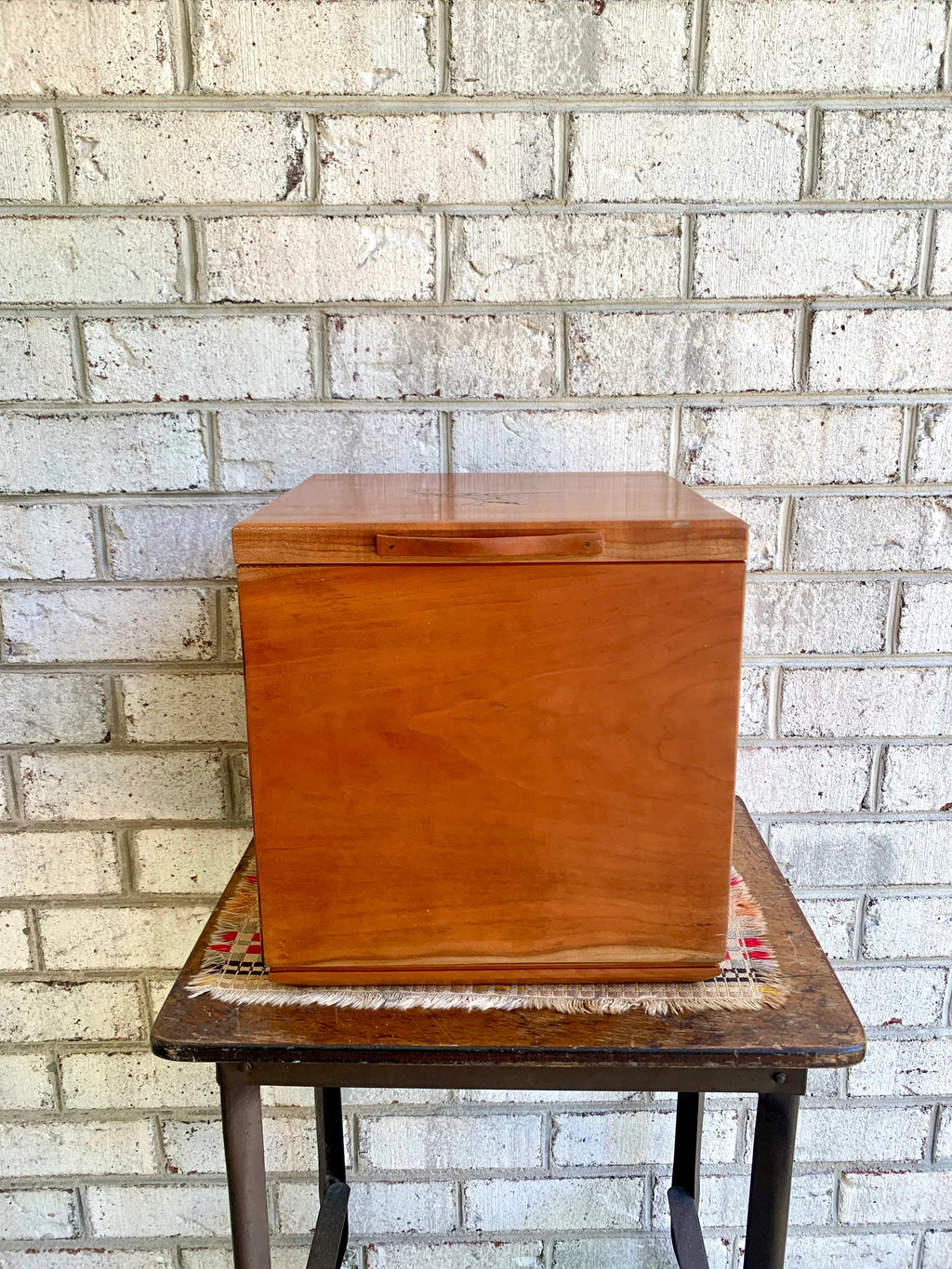 Vintage Wood Storage Box | Distressed Wood Stash Box | Flip Top Wooden Box | Wood Bird Box | Handmade Wood Box