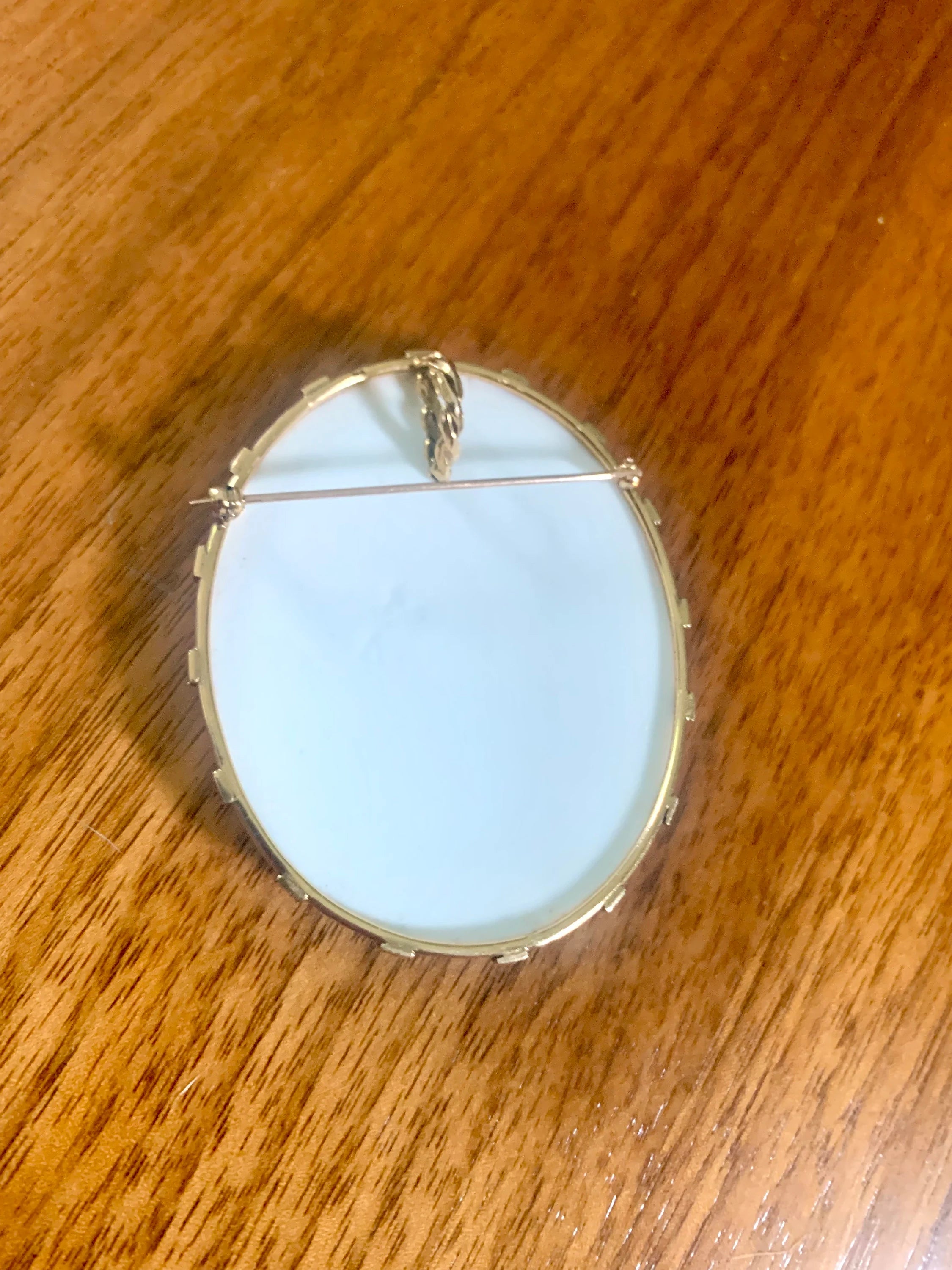 Antique 14k Gold Hand Painted Porcelain Brooch | Victorian 14K Yellow Gold Hand Painted Pendant | Little Boy Hand Painted Brooch