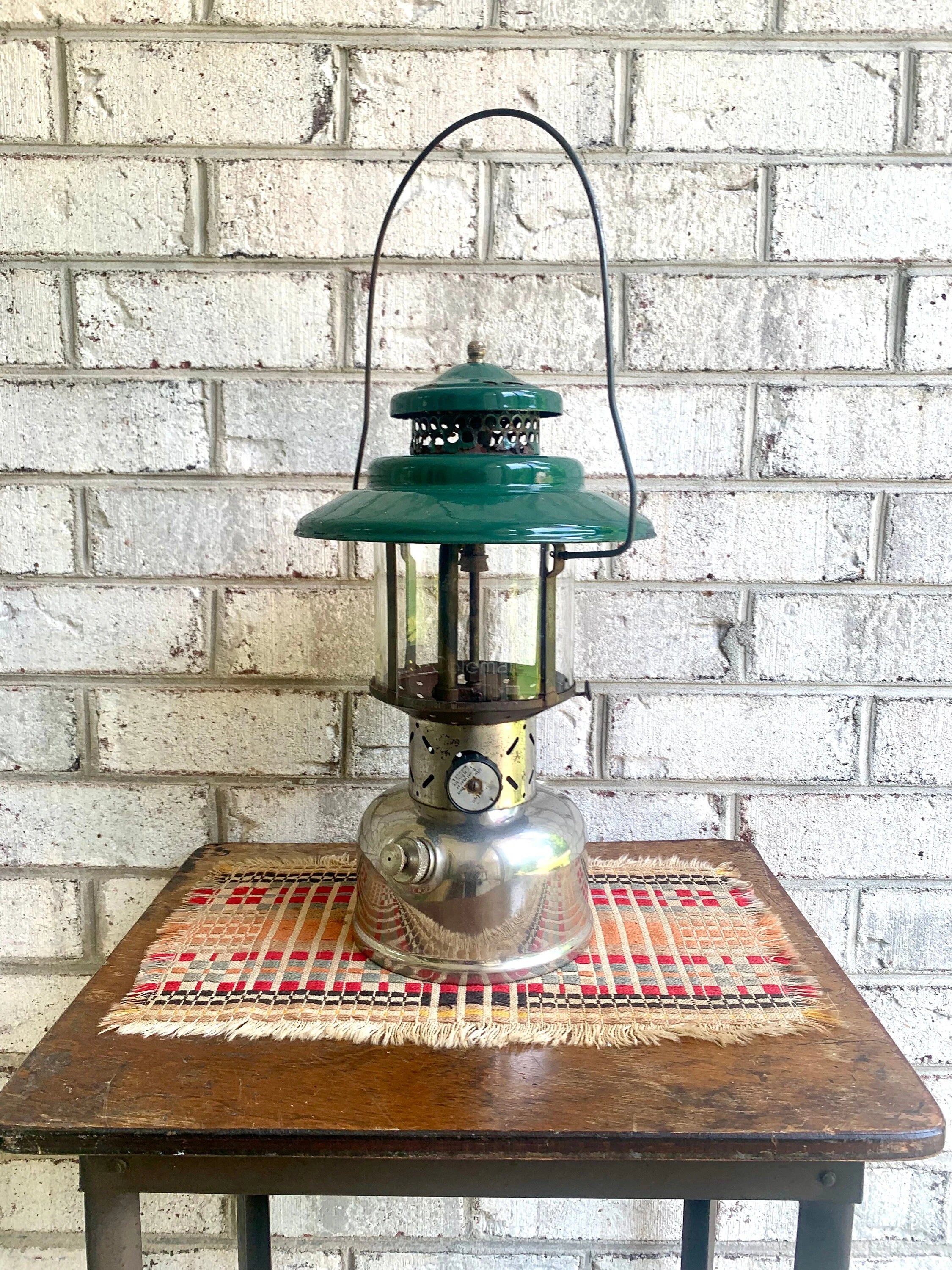 Vintage Coleman Model 228 Lantern| Coleman Nickel Plated Big Hat Lantern| Model 228B Coleman Lantern| Coleman Pressure Lantern | Duel Mantel