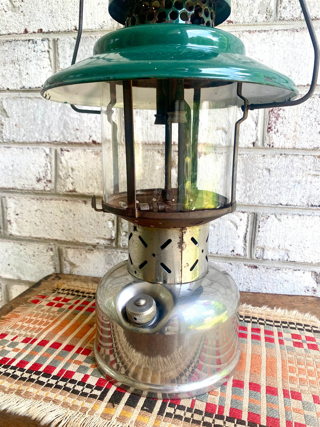 Vintage Coleman Model 228 Lantern| Coleman Nickel Plated Big Hat Lantern| Model 228B Coleman Lantern| Coleman Pressure Lantern | Duel Mantel