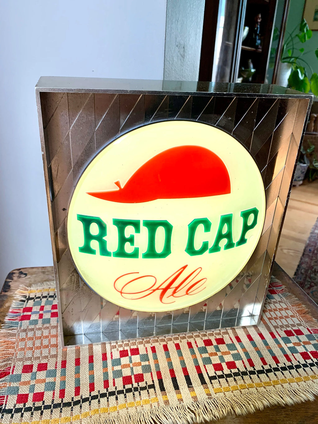 Vintage Red Cap Ale Light | Red Cap Ale Advertisement Light | KCS Red Cap Beer Light | Kirby Cogeshall Steinau Co. Beer Light | Red Cap Ale