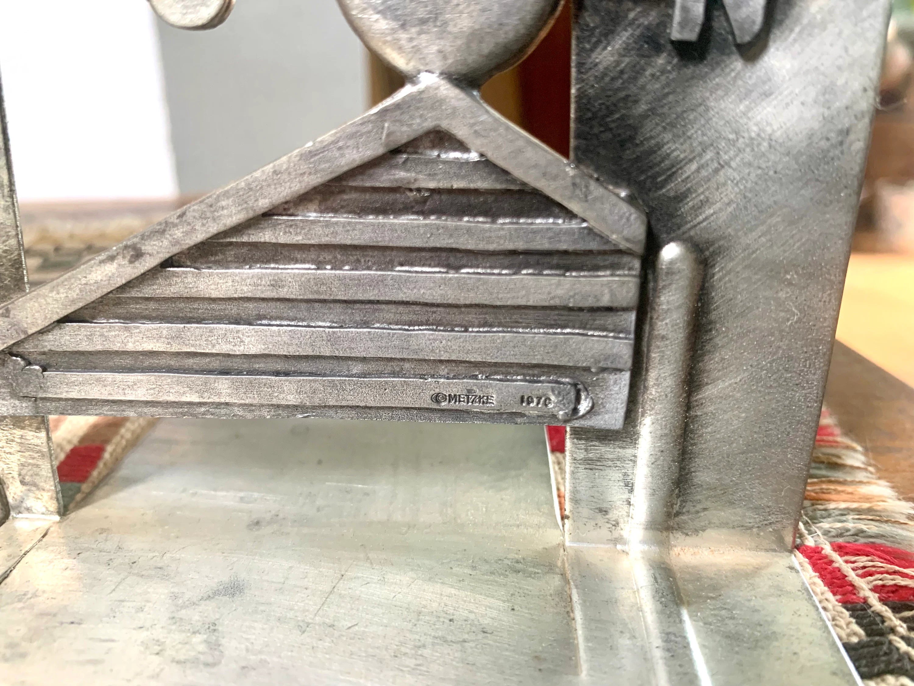 Pewter Metzke 1976 Bookends | Horse Weathervane Bookends | Equestrian Bookends | Farmhouse Bookends | Metal Country Barn Bookends