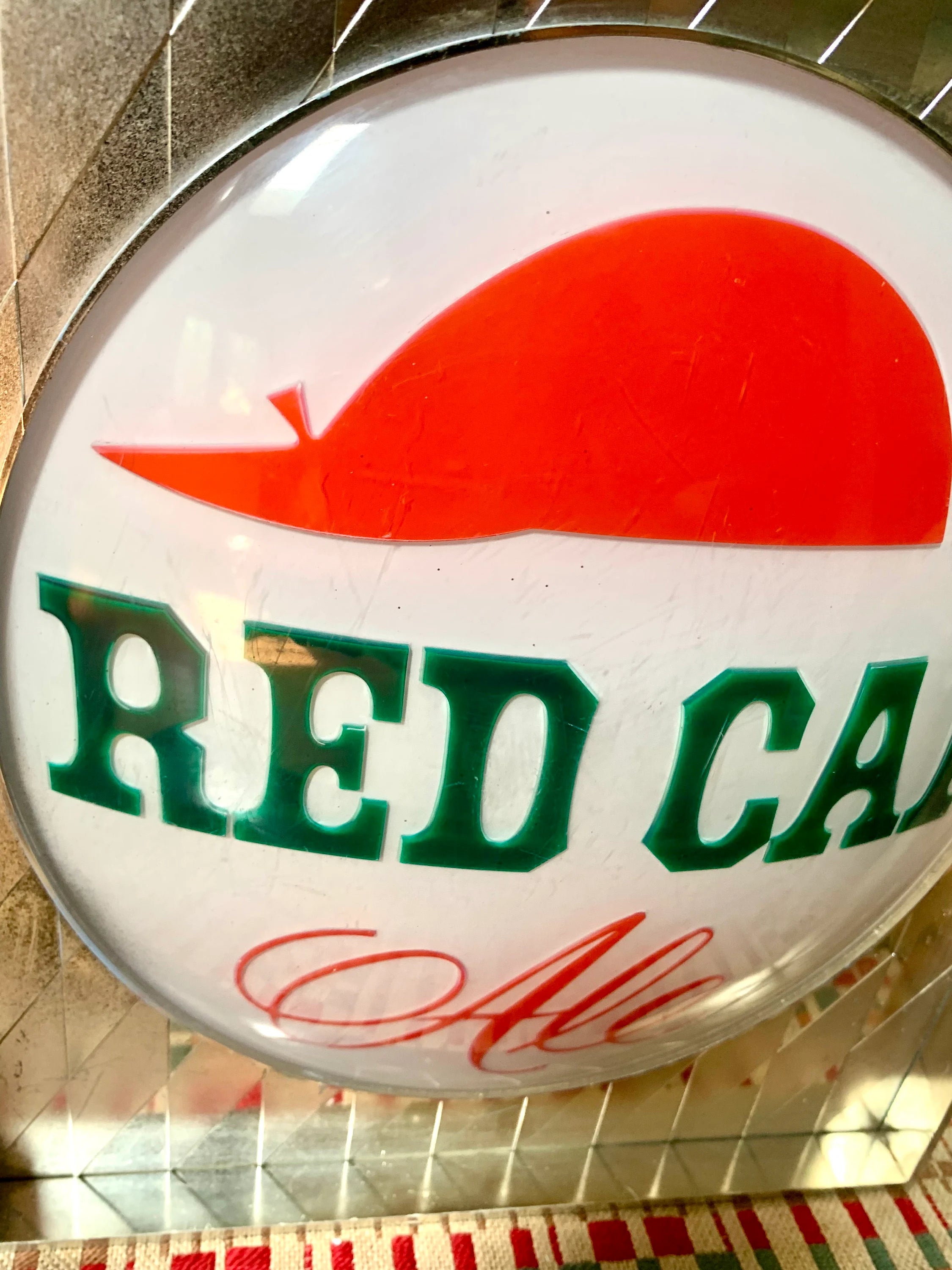 Vintage Red Cap Ale Light | Red Cap Ale Advertisement Light | KCS Red Cap Beer Light | Kirby Cogeshall Steinau Co. Beer Light | Red Cap Ale