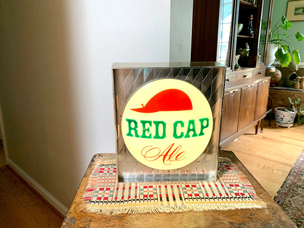 Vintage Red Cap Ale Light | Red Cap Ale Advertisement Light | KCS Red Cap Beer Light | Kirby Cogeshall Steinau Co. Beer Light | Red Cap Ale