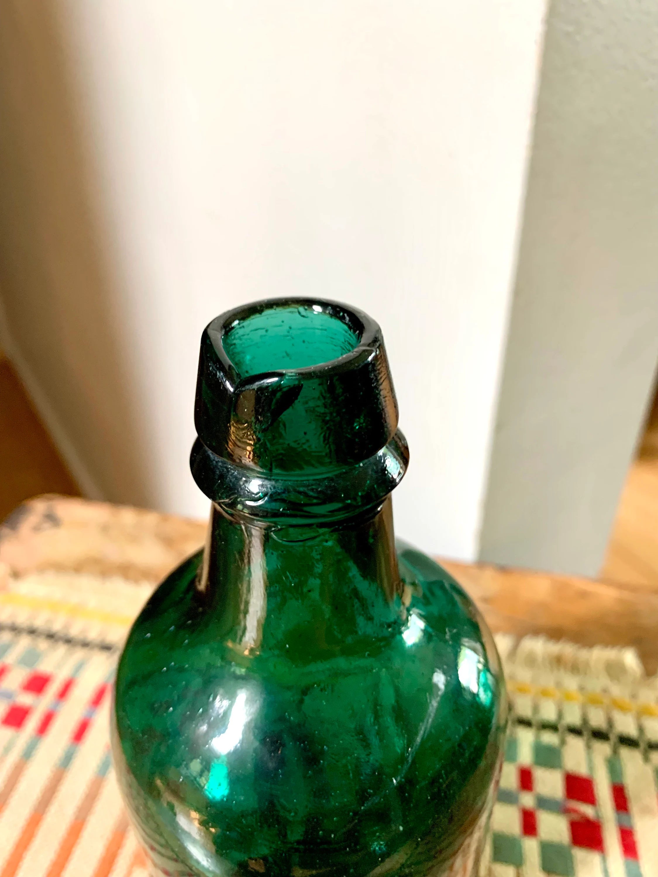 Antique Congress & Empire Spring Co. Bottle | Green Congress Water Bottle | 1800's Green Bottle | Saratoga NY Bottle | Embossed Bottle