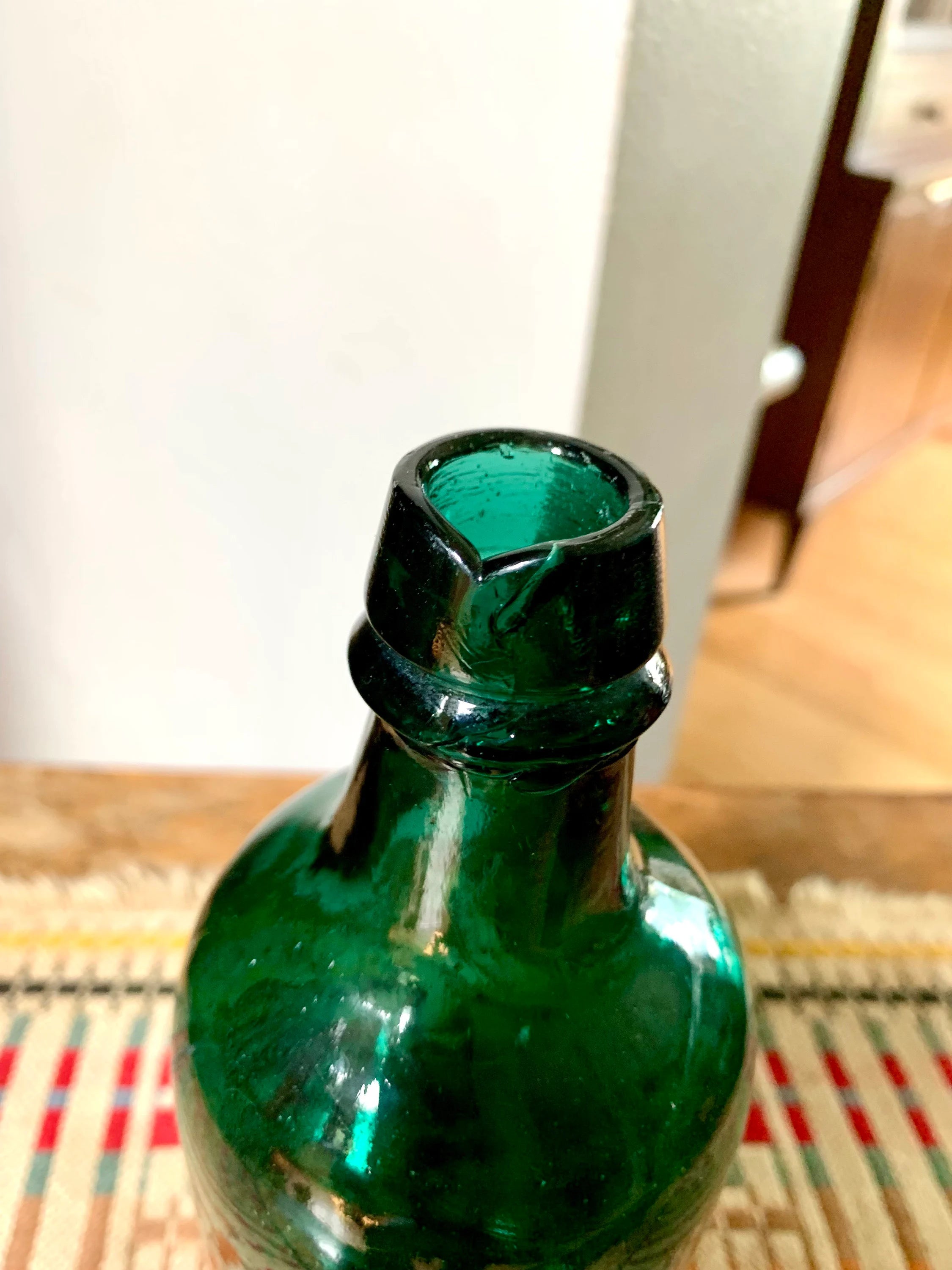 Antique Congress & Empire Spring Co. Bottle | Green Congress Water Bottle | 1800's Green Bottle | Saratoga NY Bottle | Embossed Bottle
