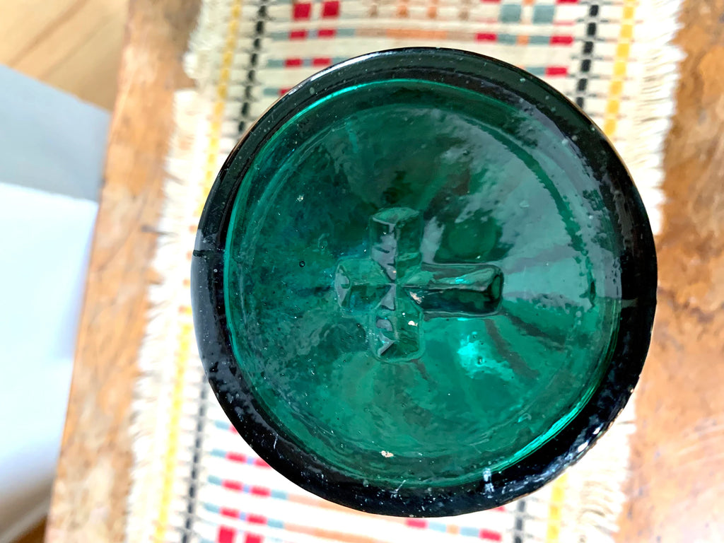 Antique Congress & Empire Spring Co. Bottle | Green Congress Water Bottle | 1800's Green Bottle | Saratoga NY Bottle | Embossed Bottle