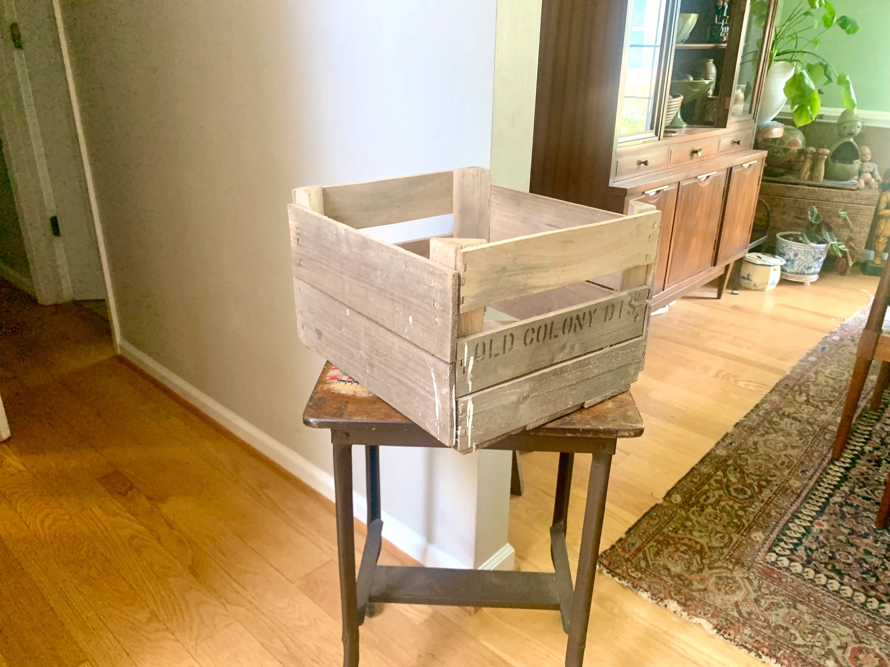 Antique Old Colony Distillery Wood Crate | Wooden Liquor Crate | Rustic Storage | Old Colony Distillery Advertisement Box | Rustic Crate