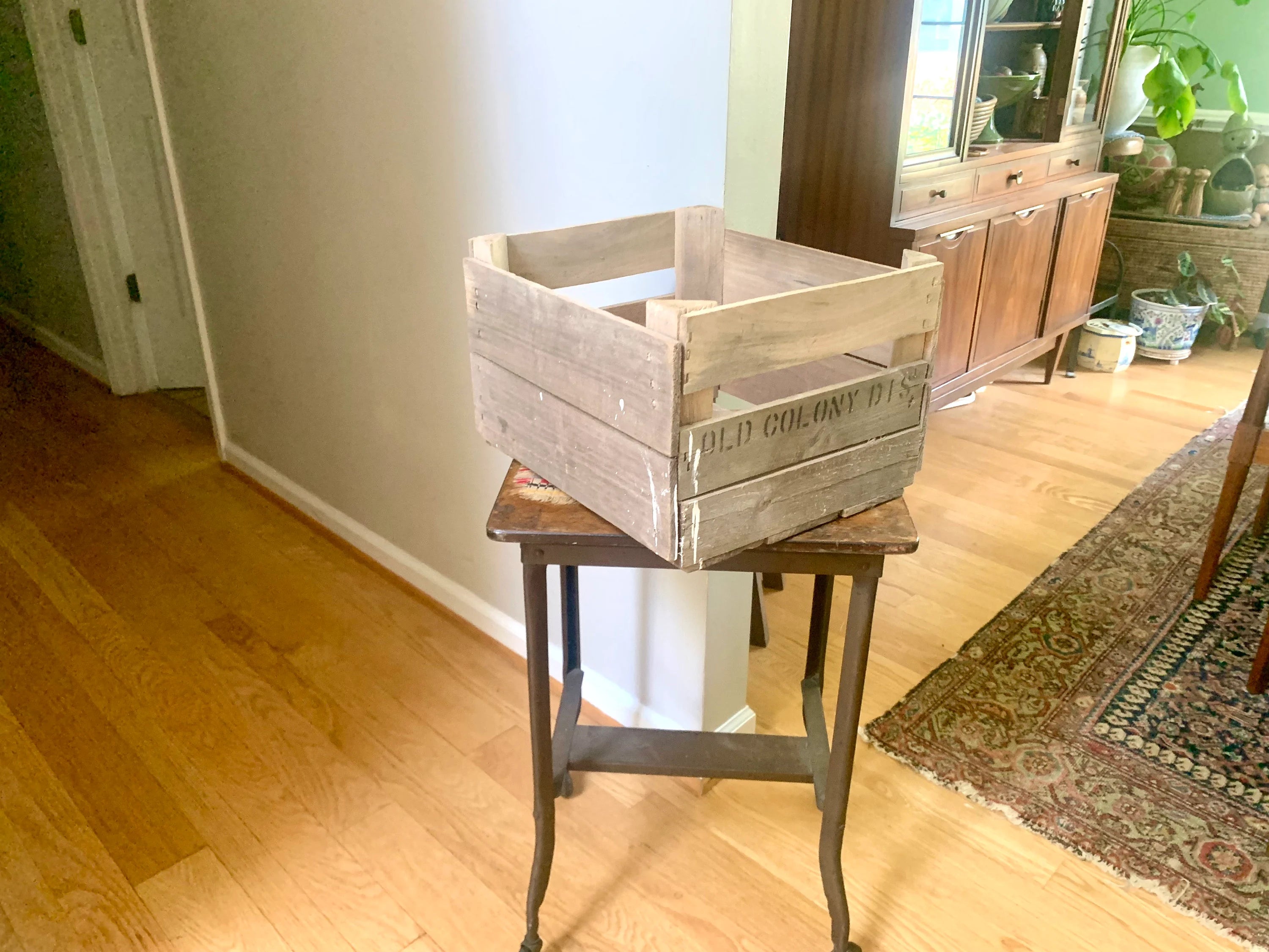 Antique Old Colony Distillery Wood Crate | Wooden Liquor Crate | Rustic Storage | Old Colony Distillery Advertisement Box | Rustic Crate