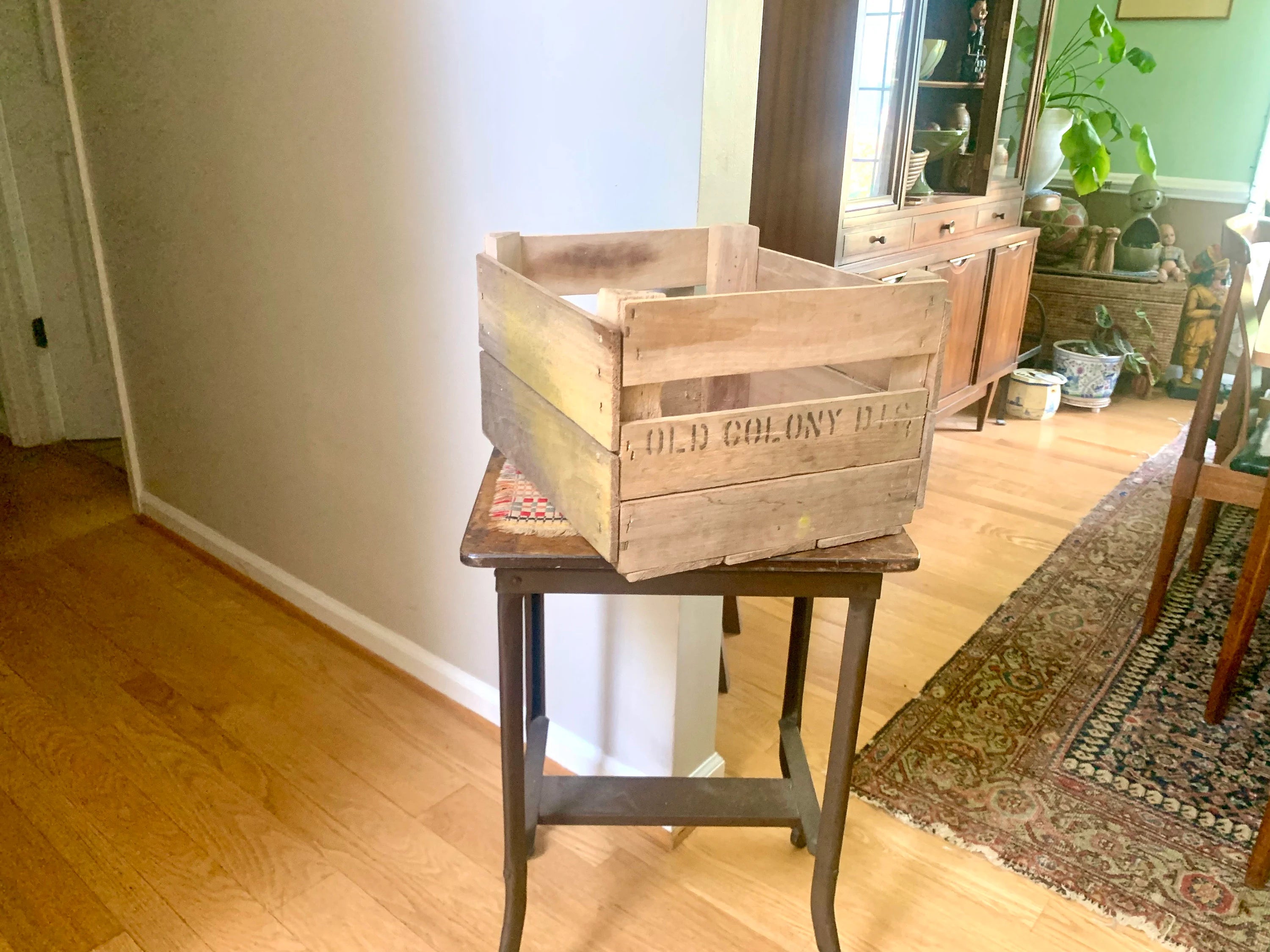 Antique Old Colony Distillery Wood Crate | Wooden Liquor Crate | Rustic Storage | Old Colony Distillery Advertisement Box | Rustic Crate