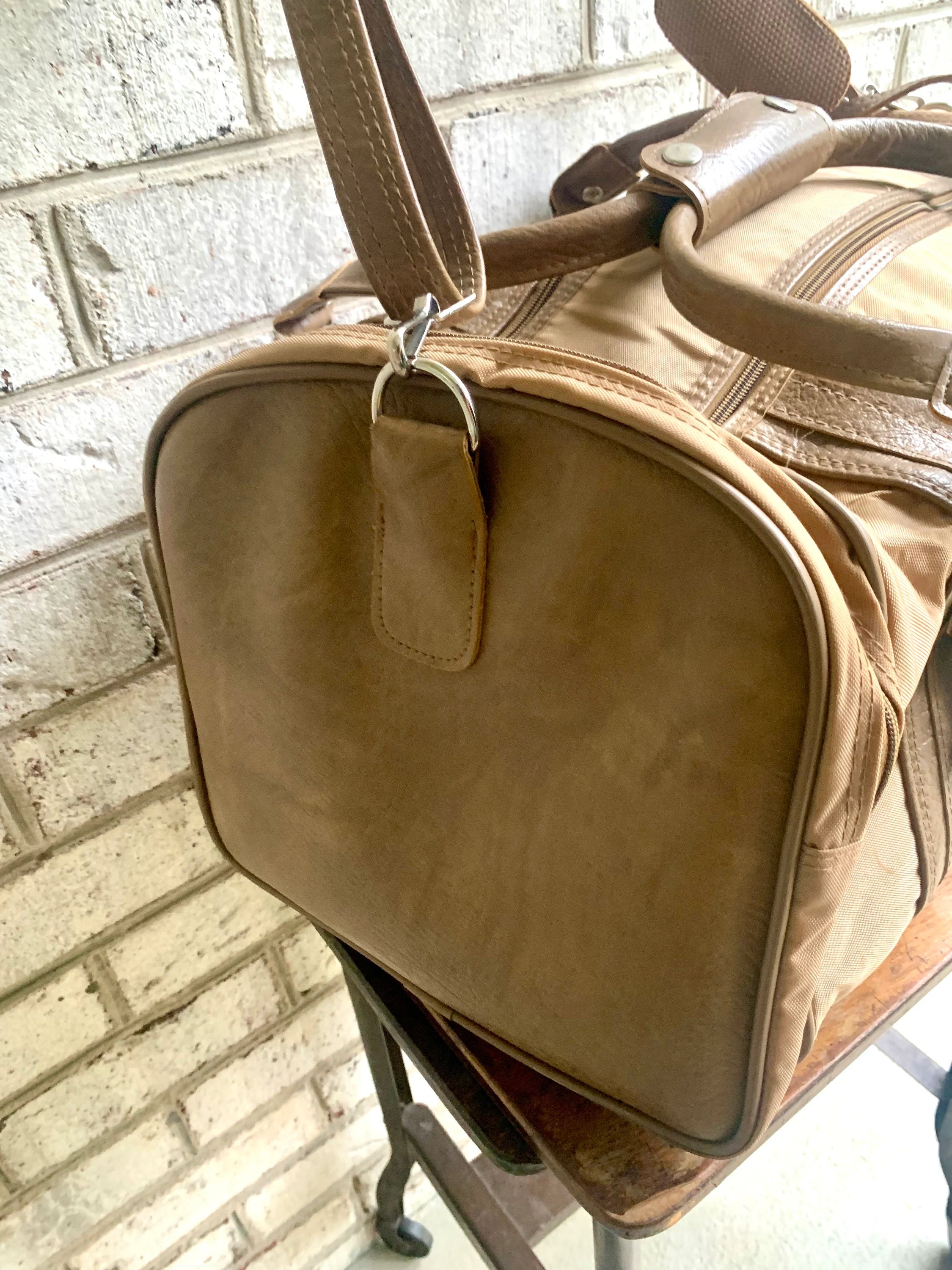 Vtg American Tourister Brown Marbled Duffle Bag | American Tourister Hand Bag | Vtg Shoulder Bag | Brown Weekender Luggage Bag