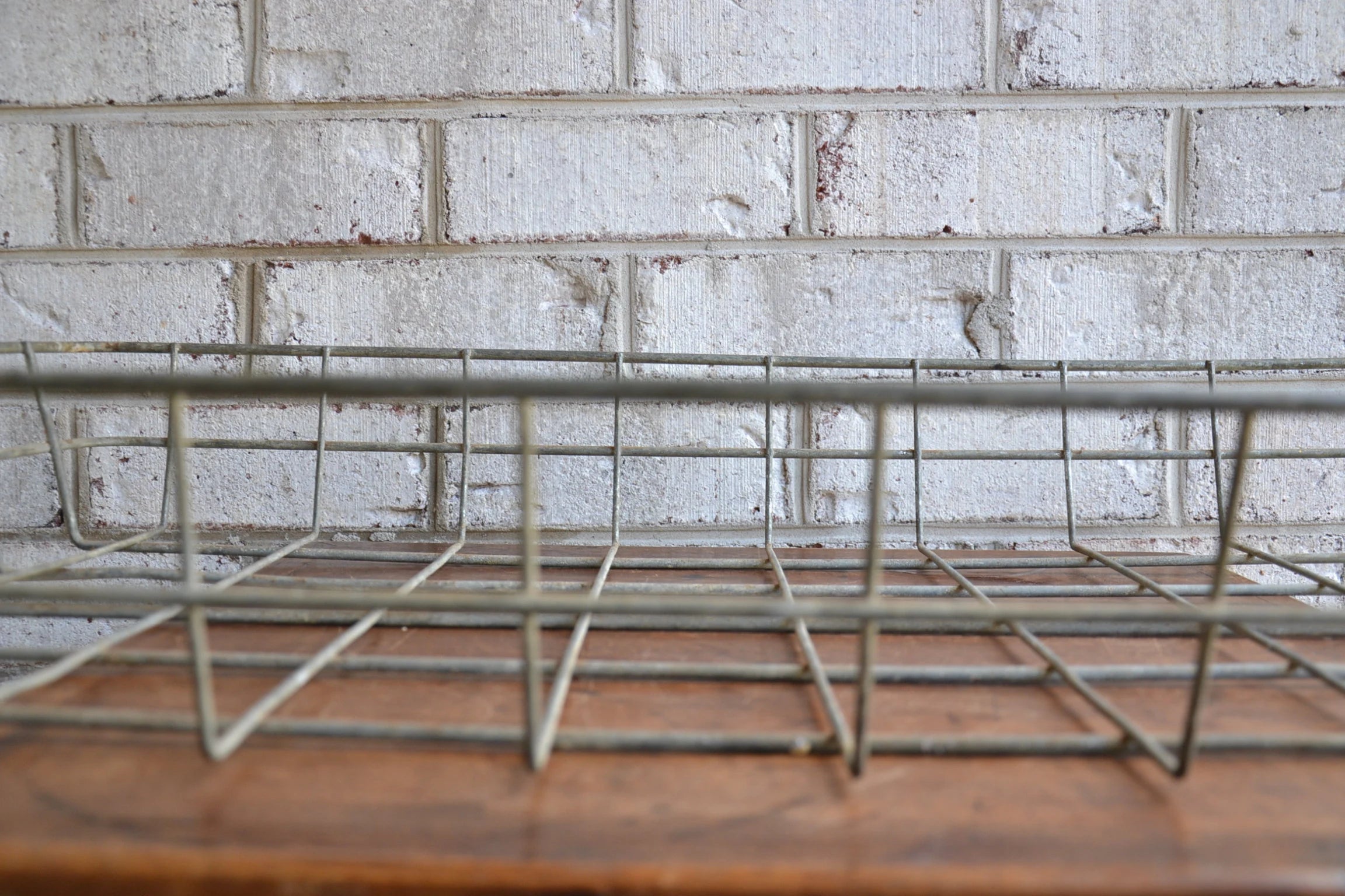 Vtg Industrial Wire Basket | Wire Display Crate | Industrial Wire Tote | Wire Organizer|  Distressed Metal Basket | Rustic Dog Bed