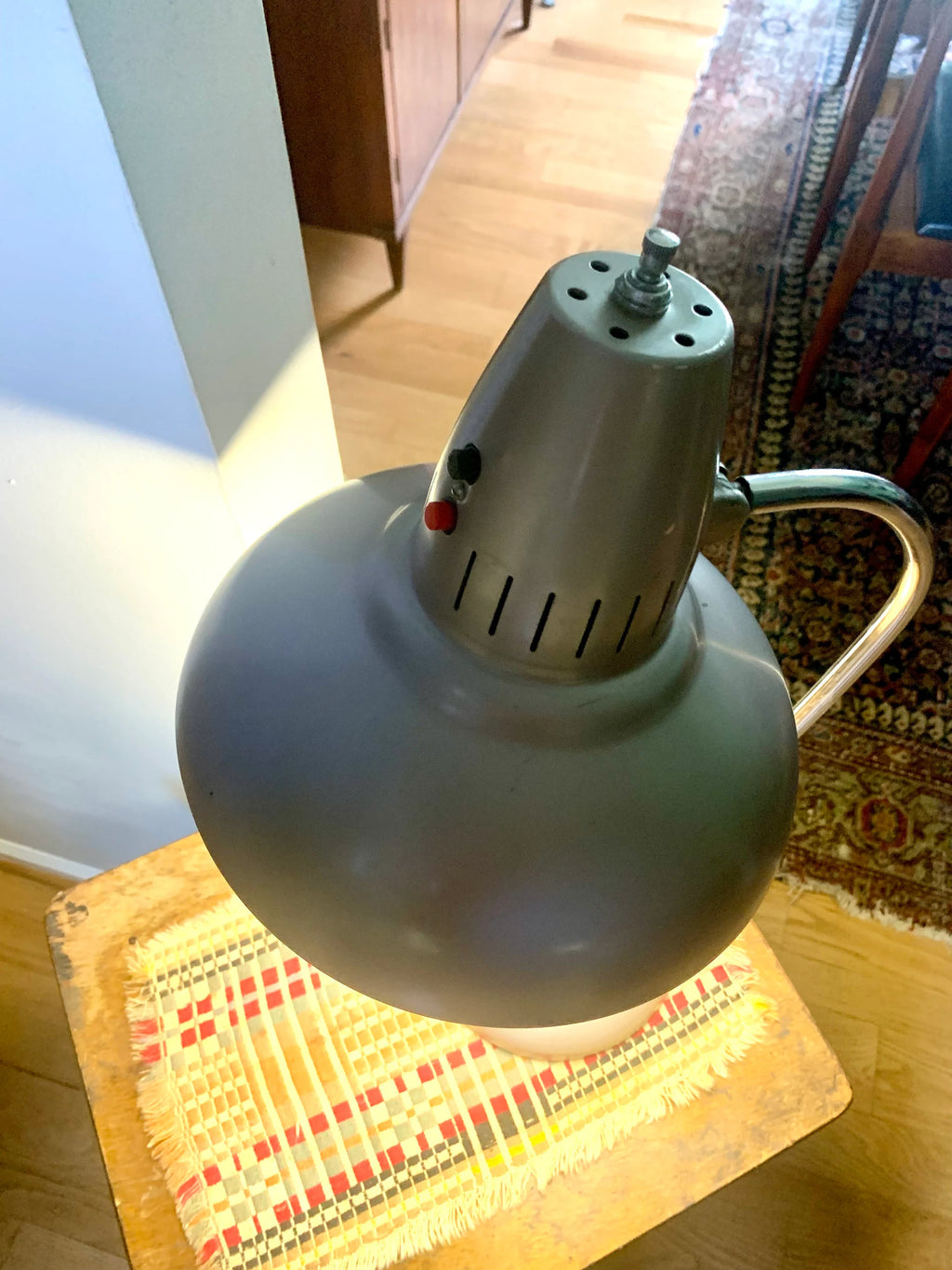 Vtg Swing Lamp Company Task Lamp | Dual Bulb Desk Lamp | Adjustable Desk Lamp | Fluorescent Task Lamp | Swing Arm Lamp | Atomic Lamp