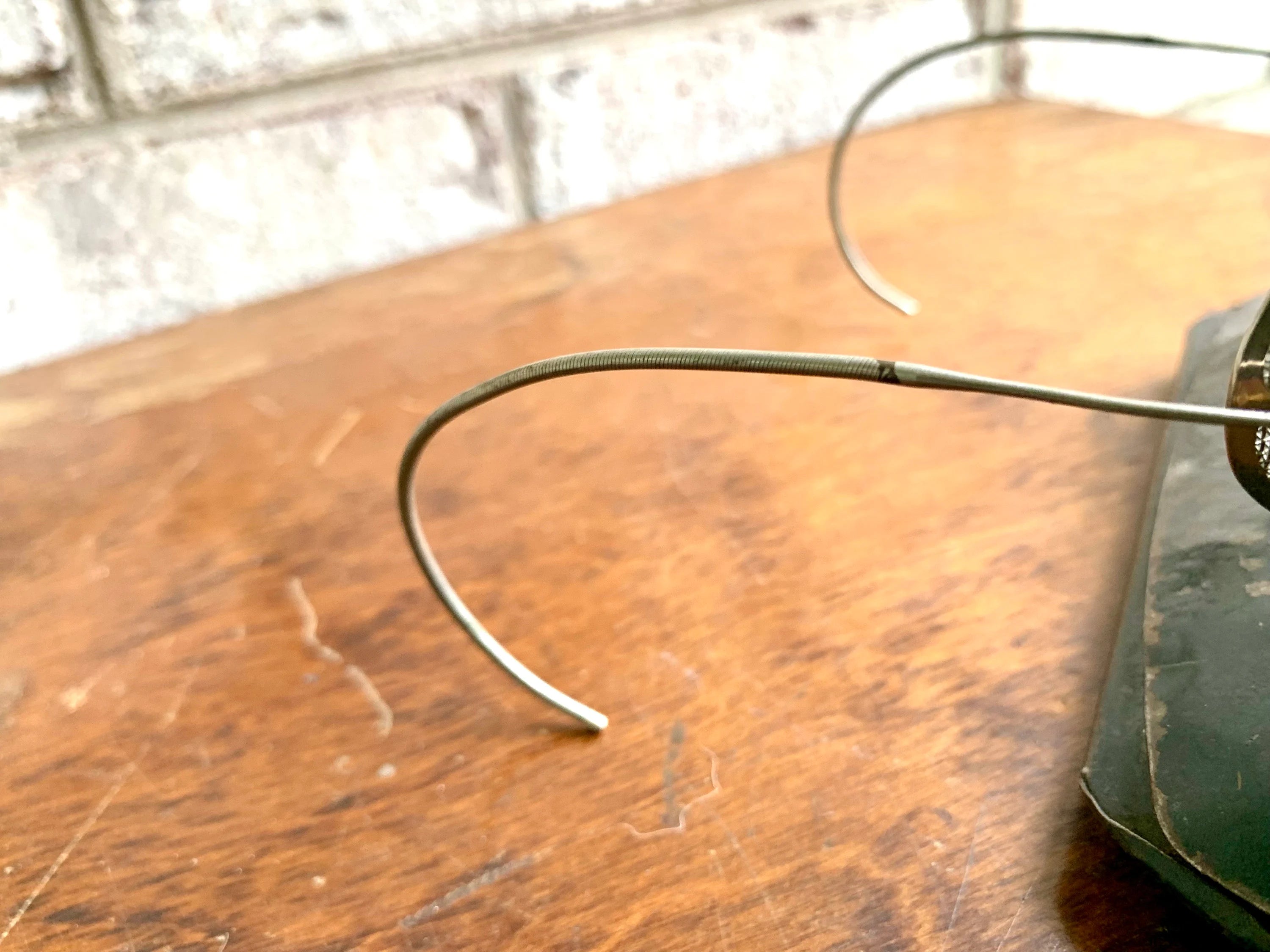 1910's King's Wire Rim Safety Glasses | Saniglas Metal Safety Goggles | Vintage Factory Glasses | Pennsylvania Railroad Safety Glasses