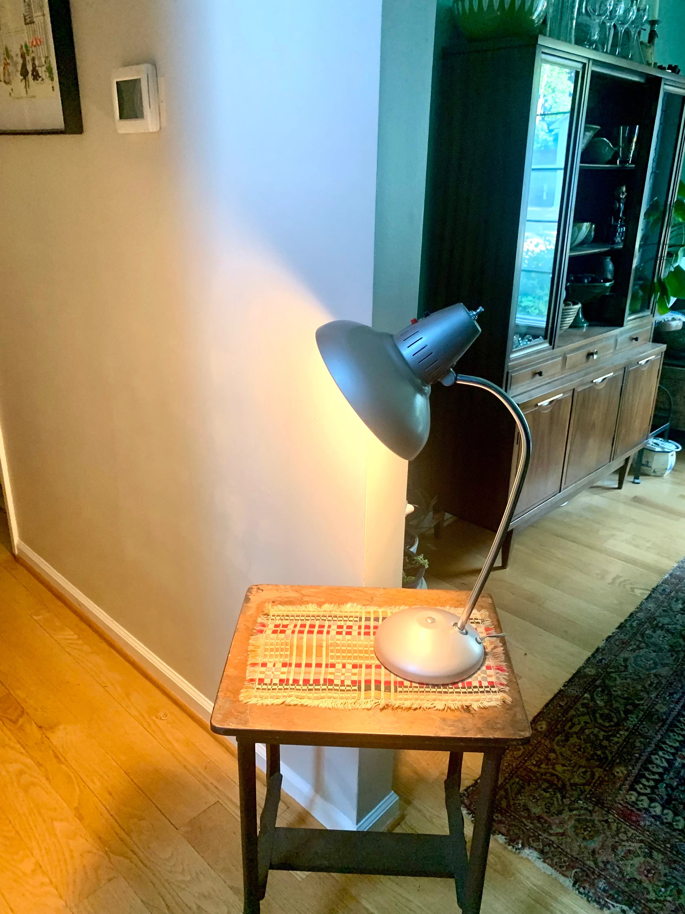 Vtg Swing Lamp Company Task Lamp | Dual Bulb Desk Lamp | Adjustable Desk Lamp | Fluorescent Task Lamp | Swing Arm Lamp | Atomic Lamp