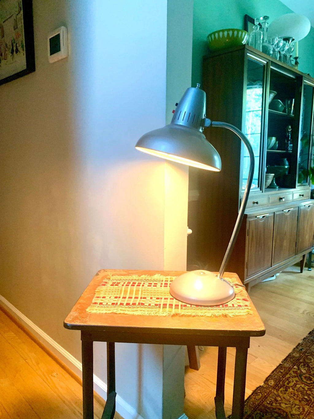 Vtg Swing Lamp Company Task Lamp | Dual Bulb Desk Lamp | Adjustable Desk Lamp | Fluorescent Task Lamp | Swing Arm Lamp | Atomic Lamp