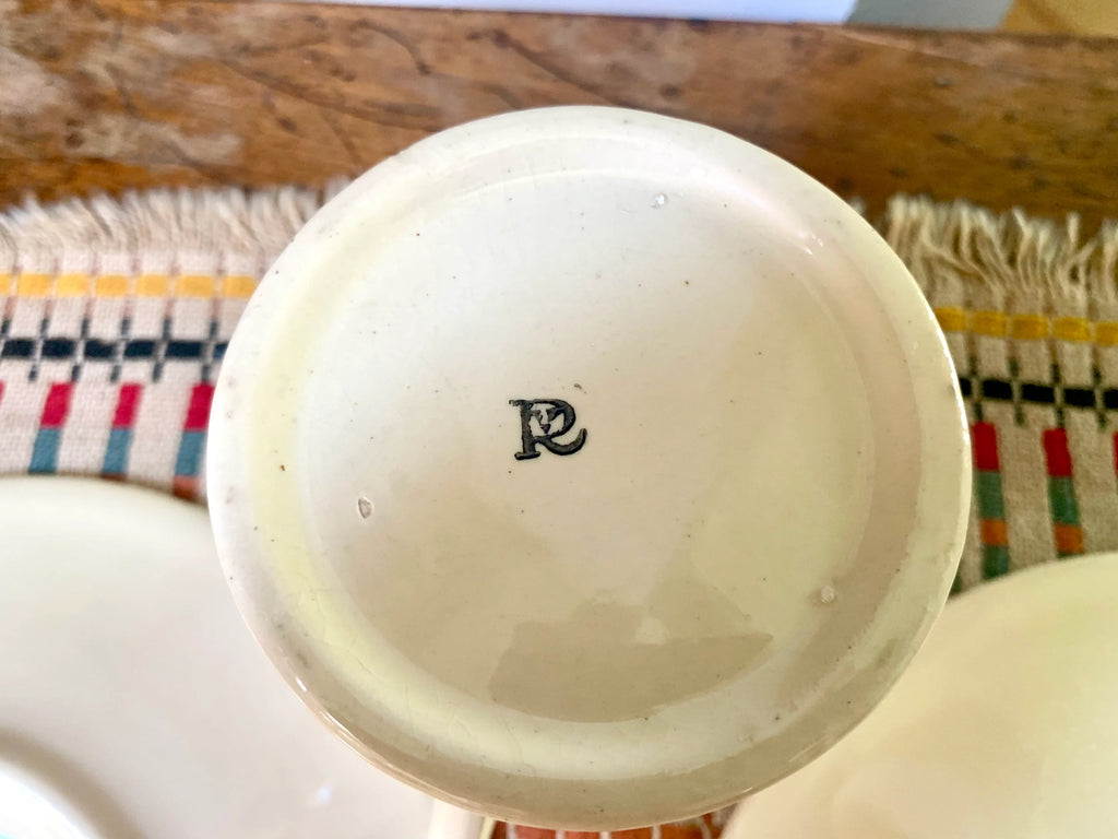 Vtg Roseville Juvenile Rabbit Plates and Creamer | Early 1900's Roseville Pottery | Juvenile Rabbit Pottery Set | Roseville Juvenile