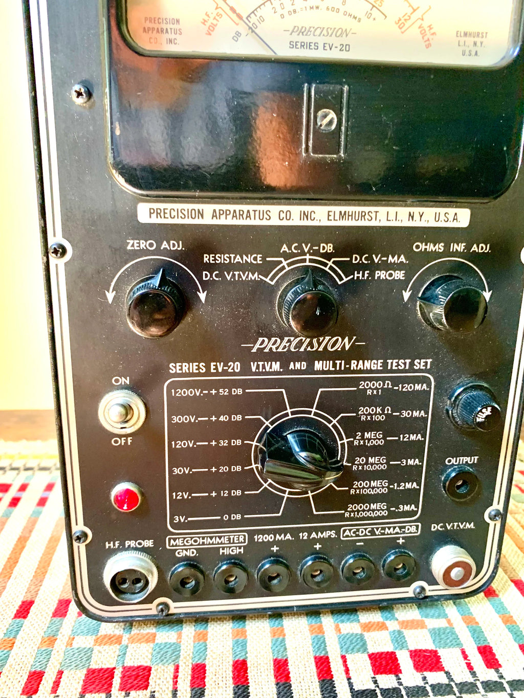 Vintage Precision Apparatus EV-20 Vacuum Tube Voltmeter | Precision EV-20 Tube Voltmeter | Precision Tube Tester | Vintage Electrical Equip
