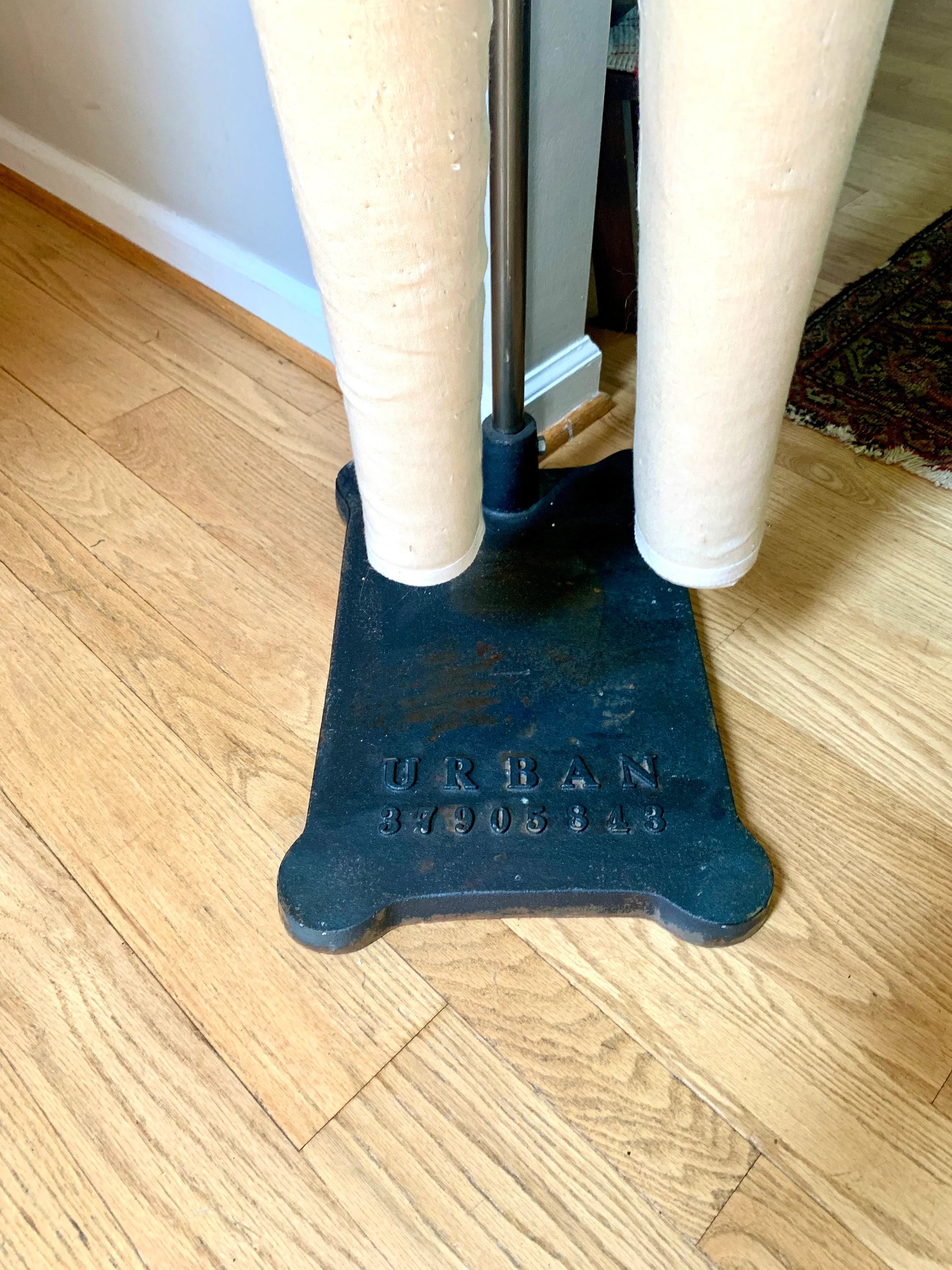 Vtg Solid Dress Form With Cast Iron Base | Urban Portable Dress Form | Vintage Hanging Dress Form | Seamstress Gift | Clothing Display