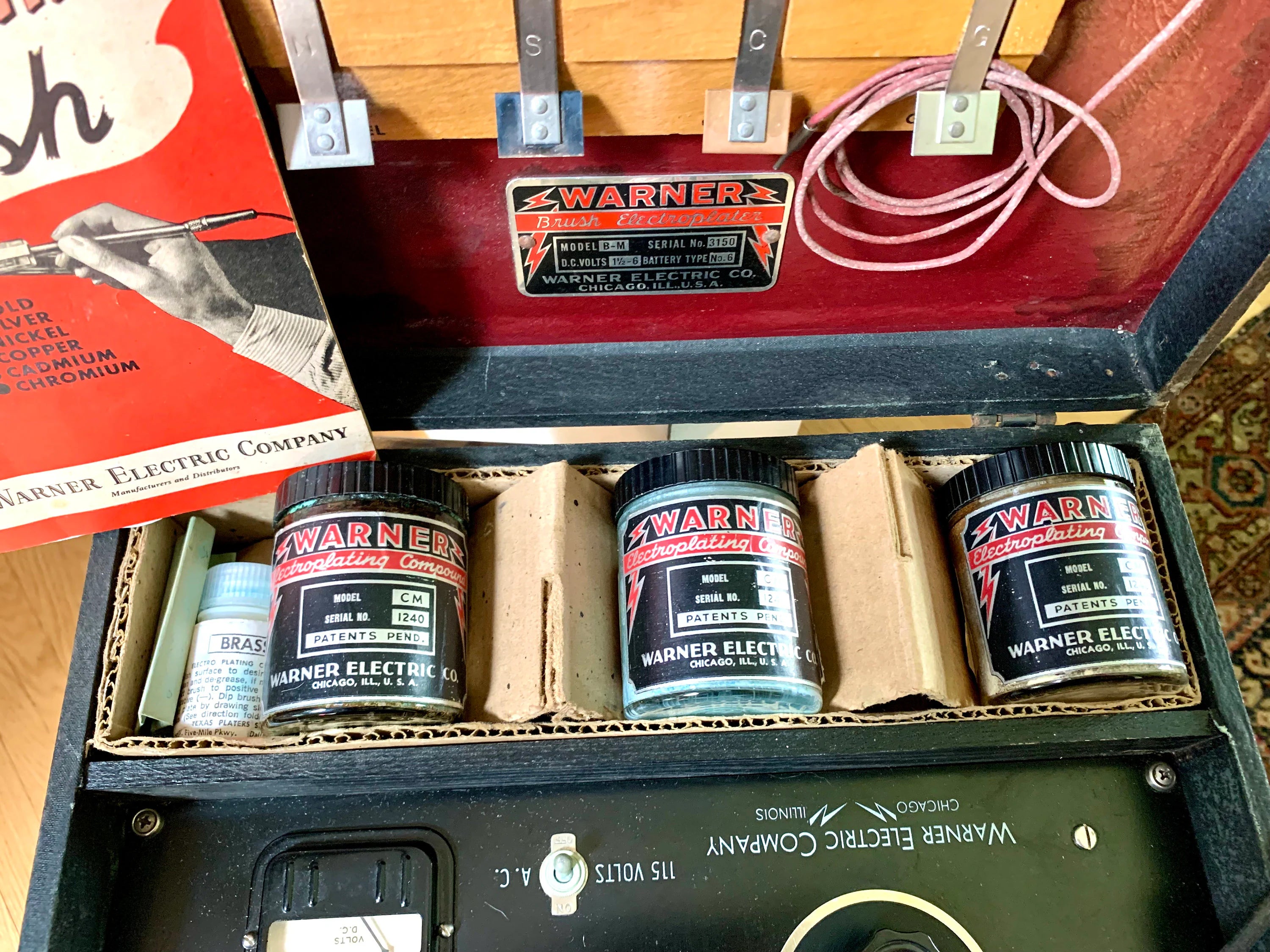 Vintage Warner Brush Electroplater | 1940's Warner Electric Brush Electroplater | Warner Electric Model B-M Electroplater