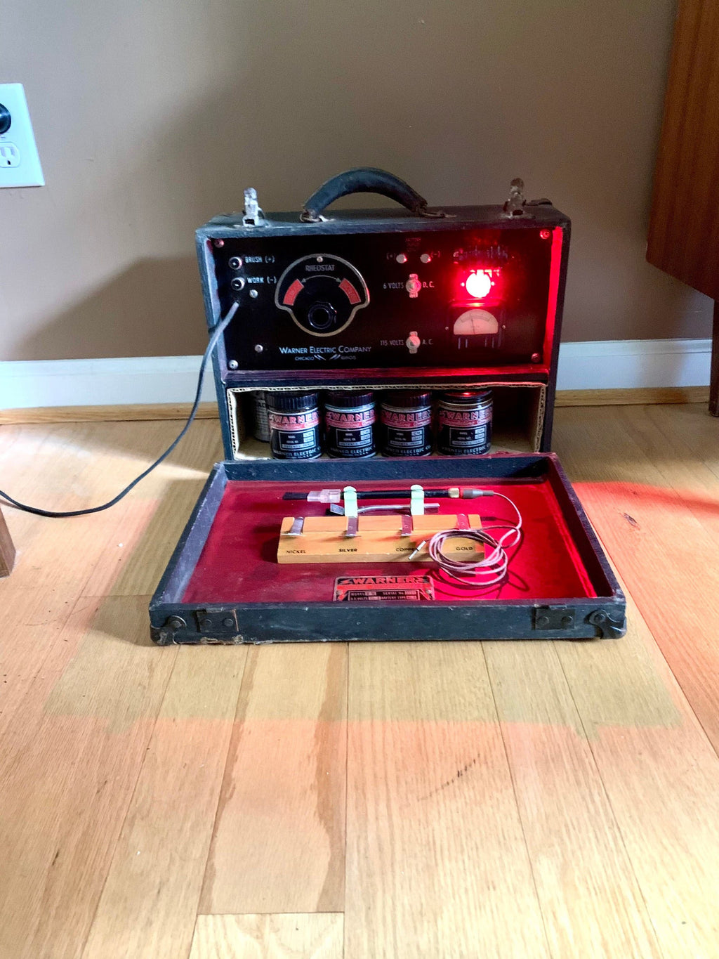 Vintage Warner Brush Electroplater | 1940's Warner Electric Brush Electroplater | Warner Electric Model B-M Electroplater