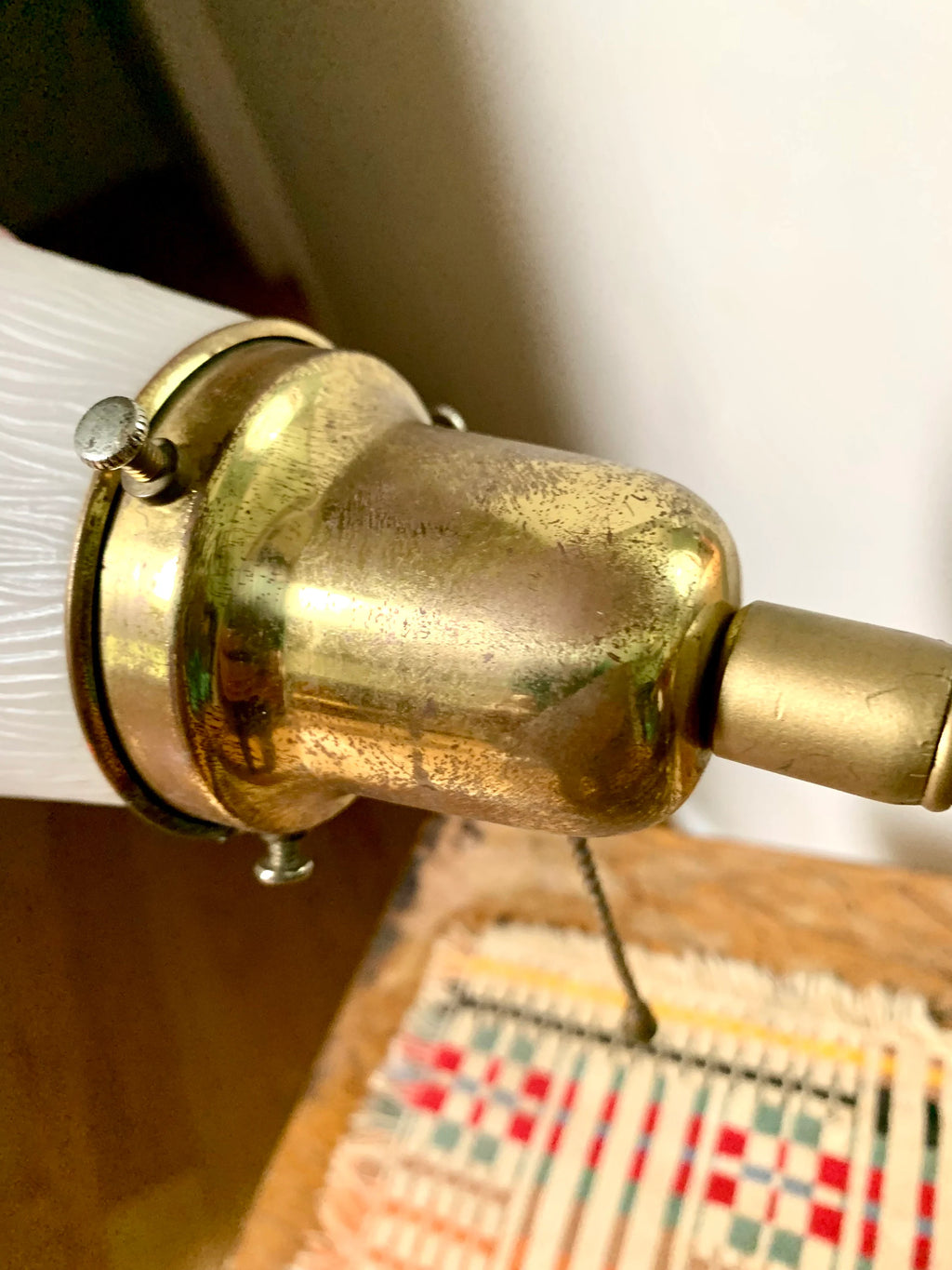 Vintage S.W. Farber Goose Neck Lamp | Industrial Cast Iron Desk Lamp | Rustic Desk Lamp| Antique Desk Lamp| Art Deco Lamp with Frosted Globe